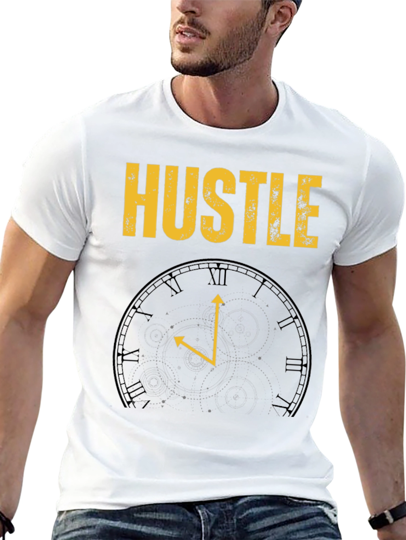 Hustle Time Black Graphic Tee