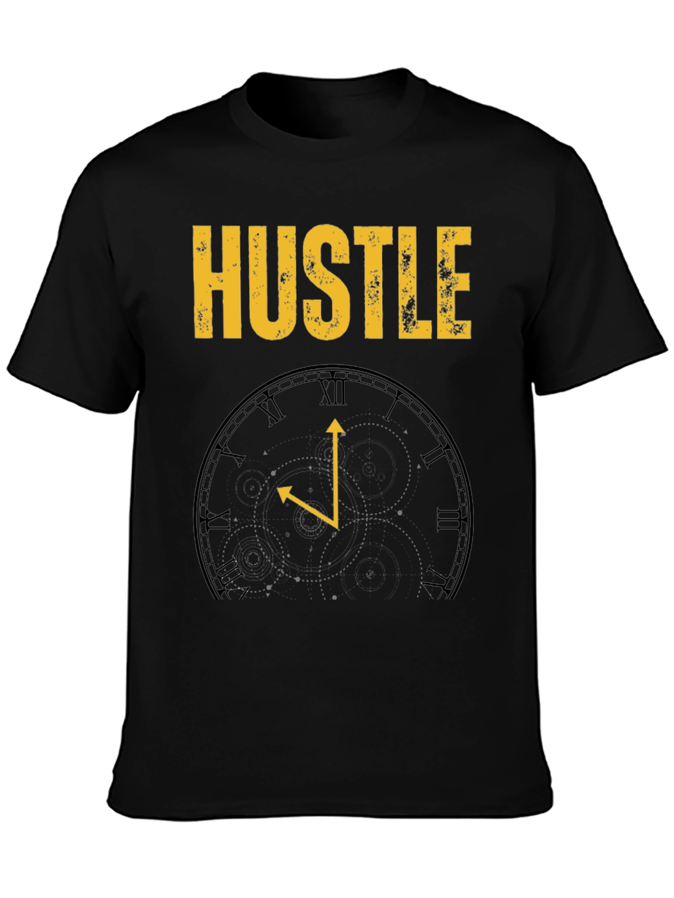 Hustle Time Black Graphic Tee