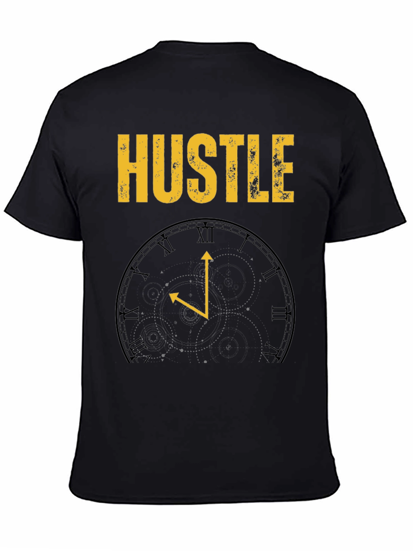 Hustle Time Black Graphic Tee