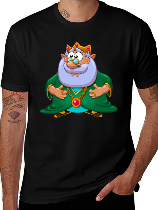 King Cartoon Graphic Black T-Shirt