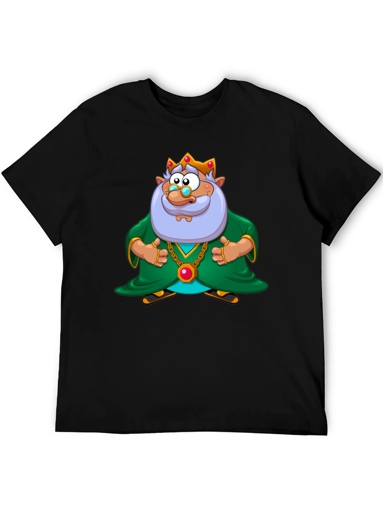 King Cartoon Graphic Black T-Shirt