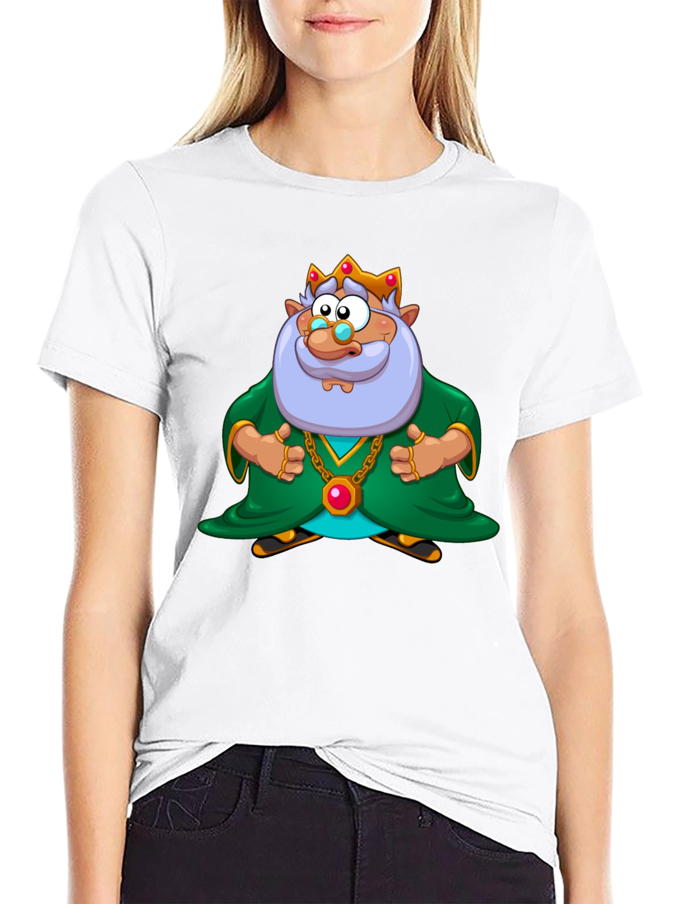 King Cartoon Graphic Black T-Shirt