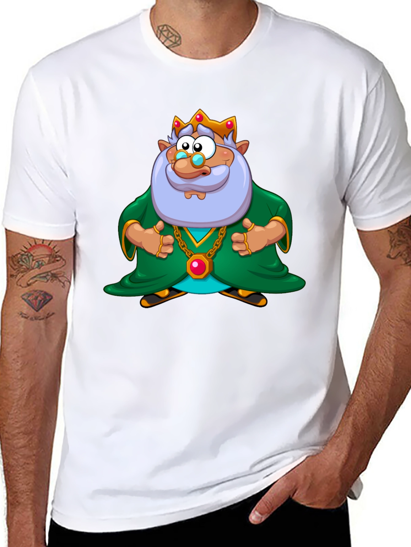 King Cartoon Graphic Black T-Shirt
