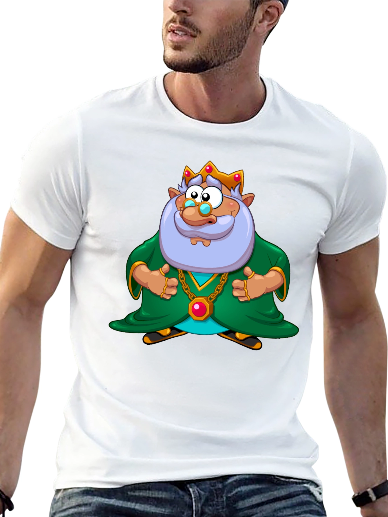 King Cartoon Graphic Black T-Shirt