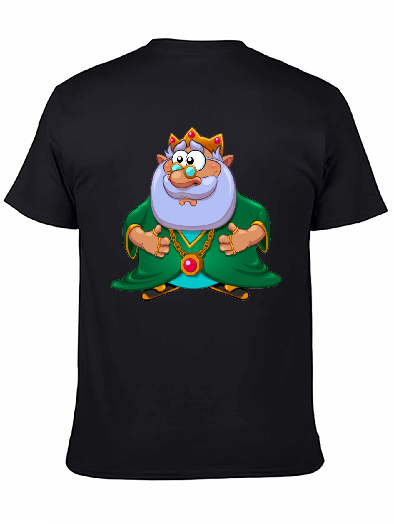 King Cartoon Graphic Black T-Shirt
