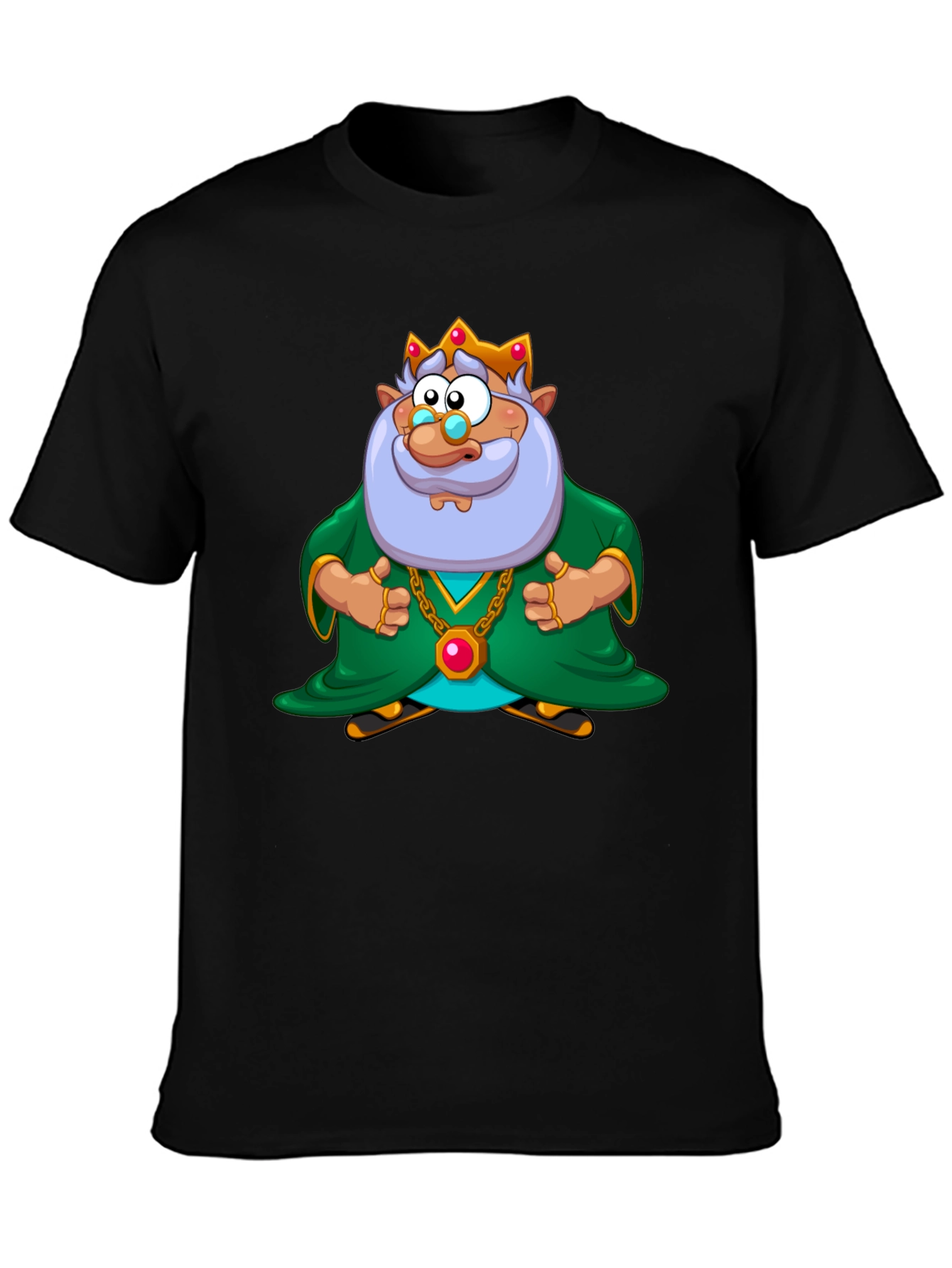King Cartoon Graphic Black T-Shirt