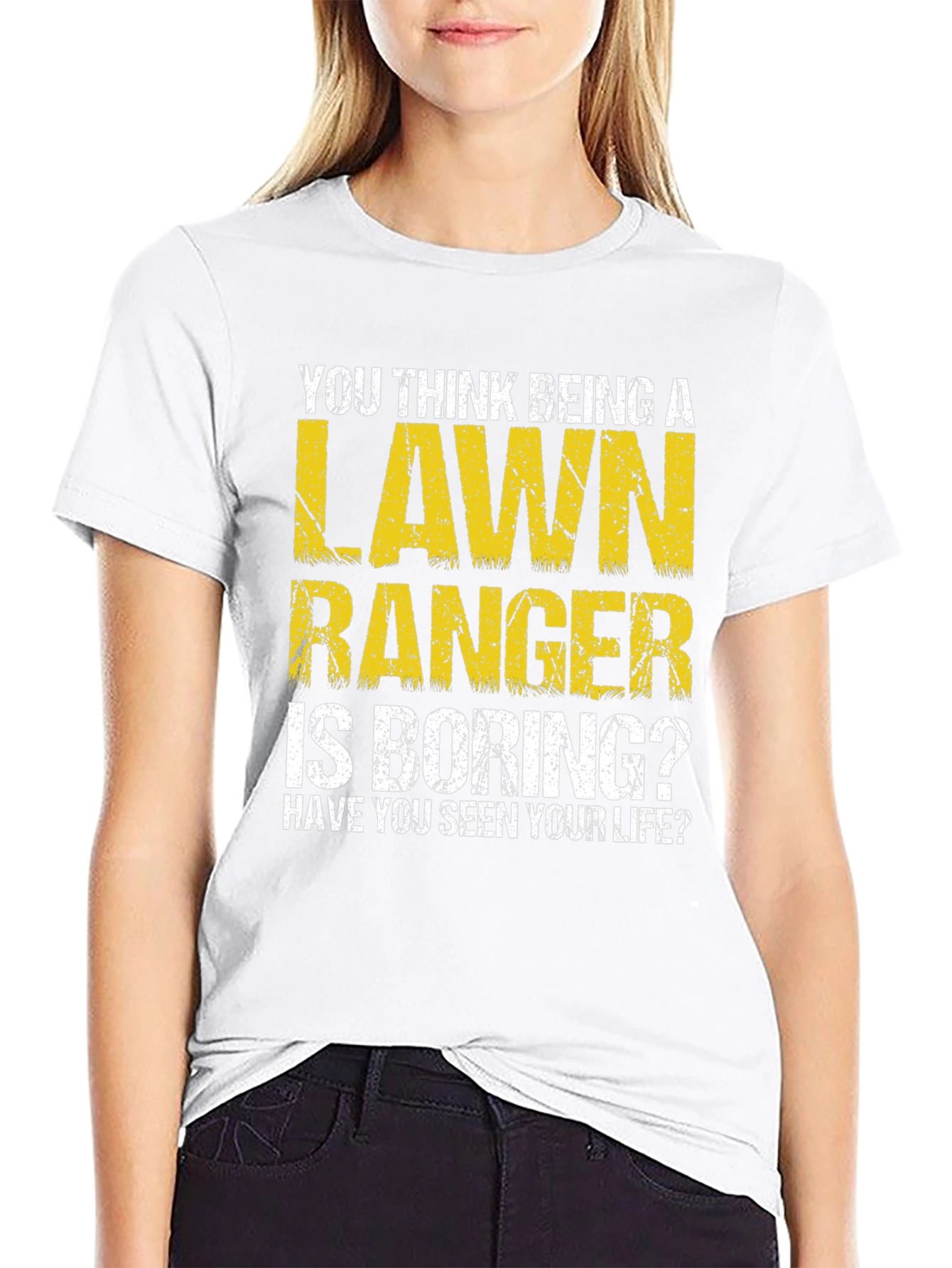 Lawn Ranger Graphic T-Shirt Funny Landscaping Tee