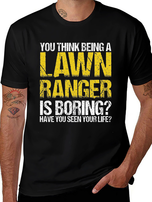 Lawn Ranger Graphic T-Shirt Funny Landscaping Tee