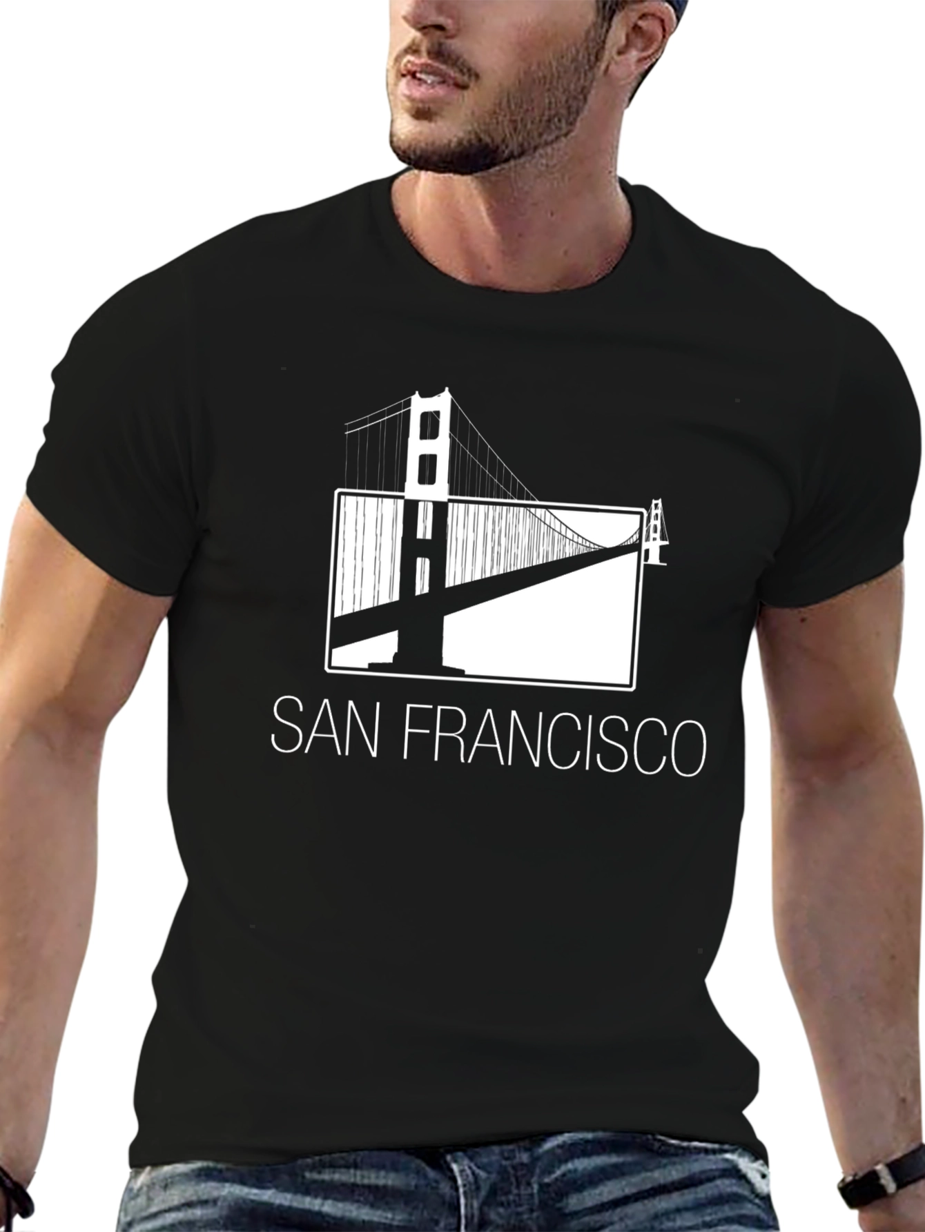 San Francisco Bridge Graphic Tee - Black T-Shirt