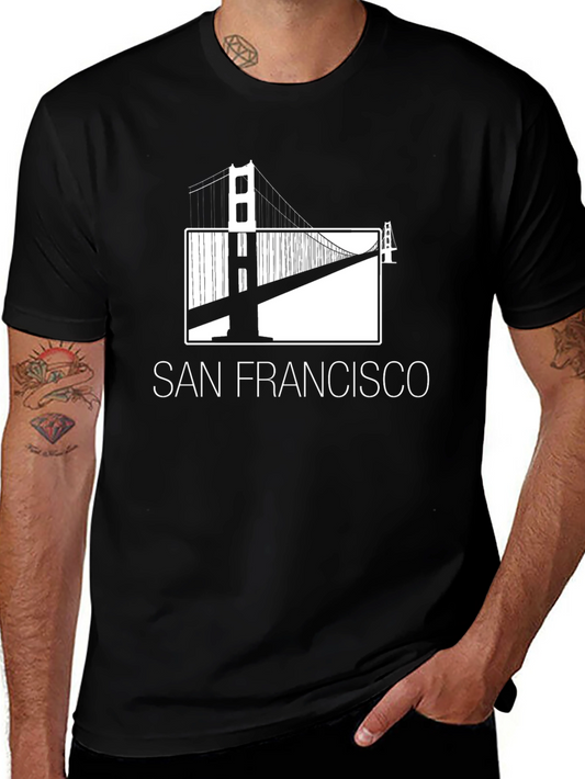San Francisco Bridge Graphic Tee - Black T-Shirt