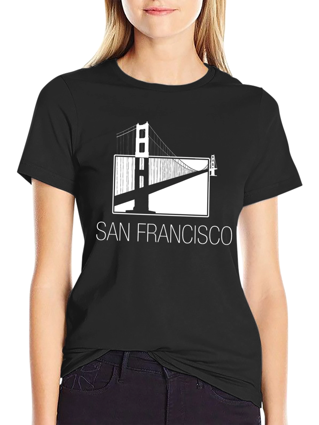 San Francisco Bridge Graphic Tee - Black T-Shirt