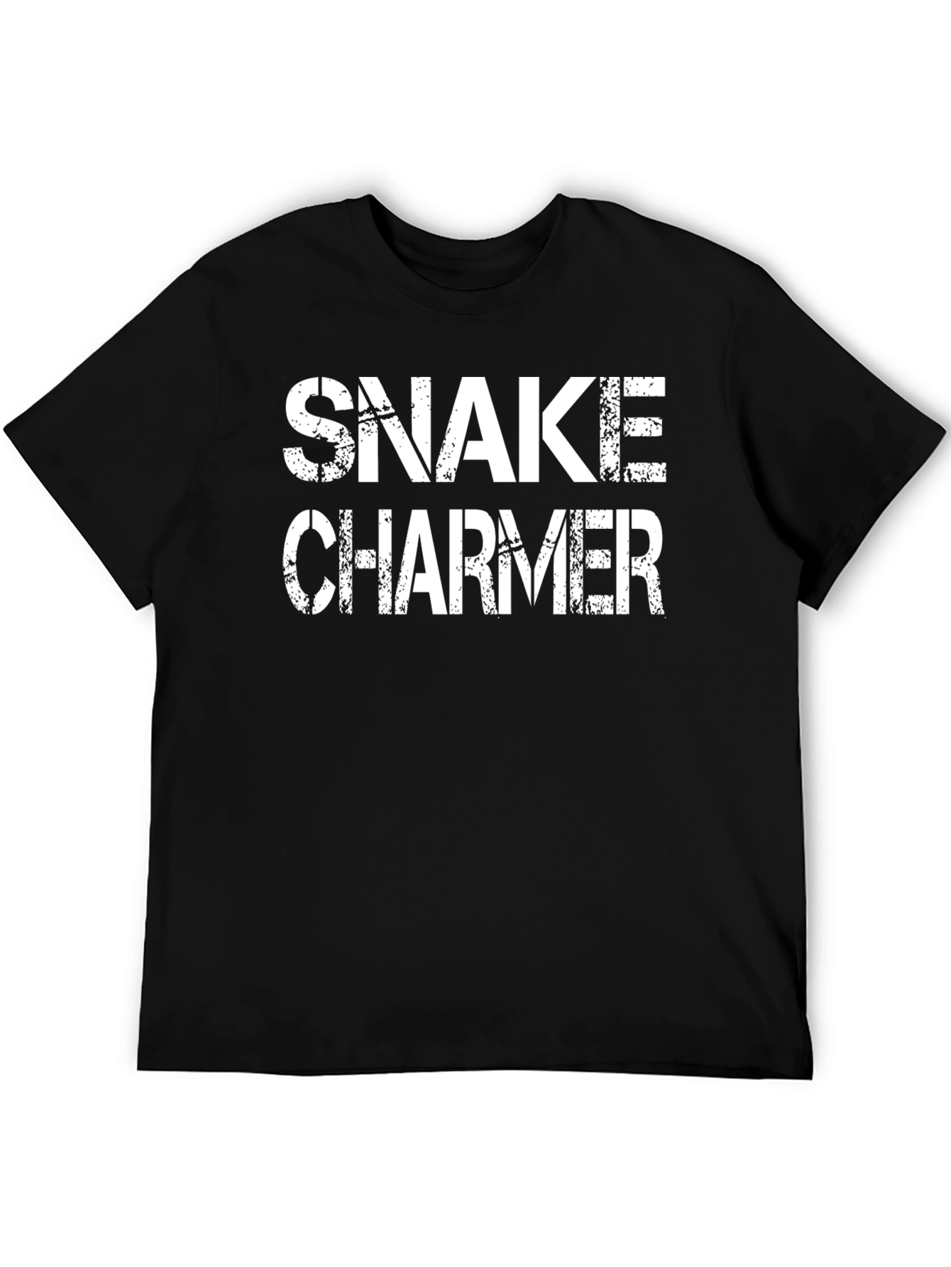 Snake Charmer Graphic Tee - Black Cotton T-Shirt