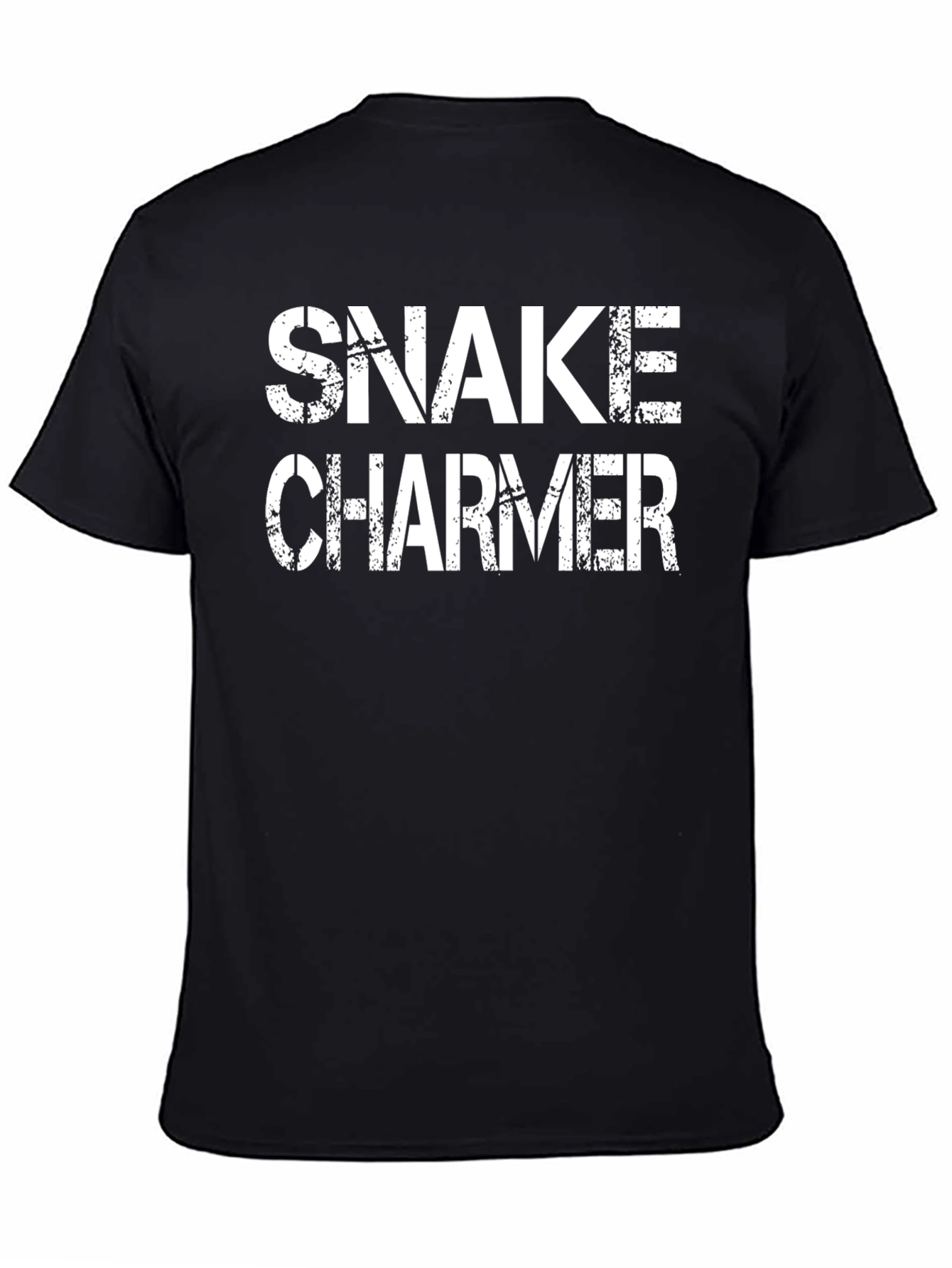 Snake Charmer Graphic Tee - Black Cotton T-Shirt