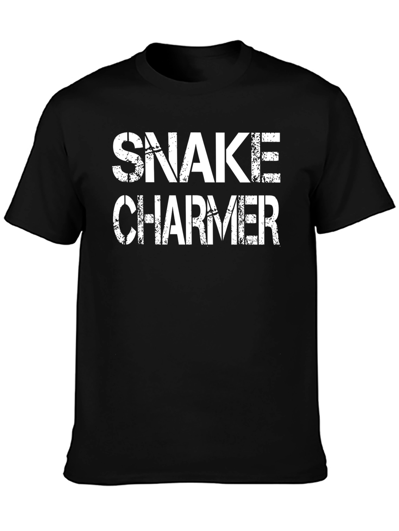 Snake Charmer Graphic Tee - Black Cotton T-Shirt