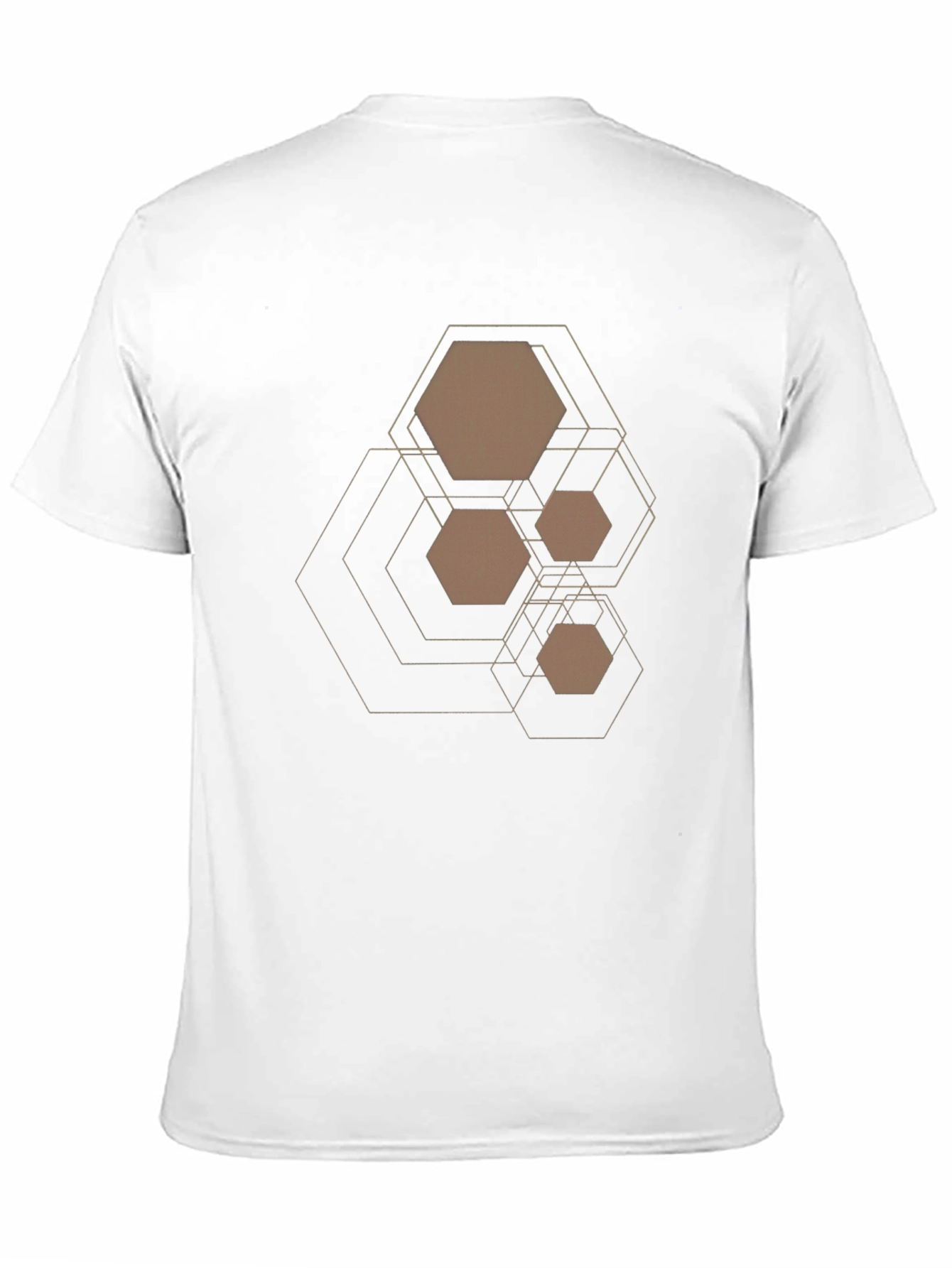 Geometric Hexagon Design T-Shirt - Modern Casual Tee