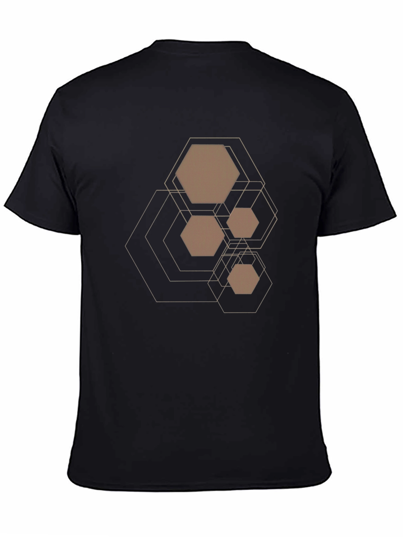 Geometric Hexagon Design T-Shirt - Modern Casual Tee