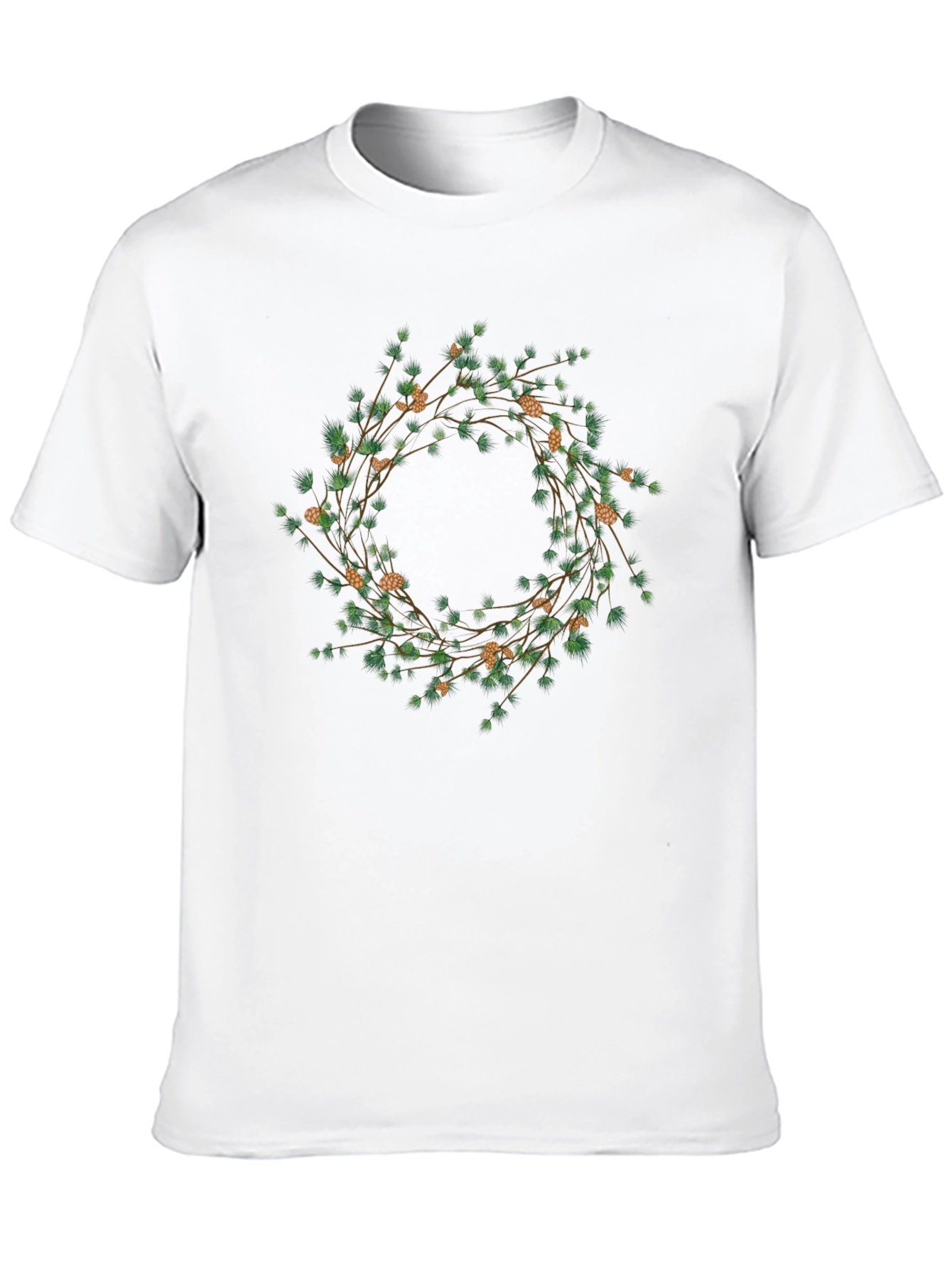 Botanical Wreath Graphic Tee - Black