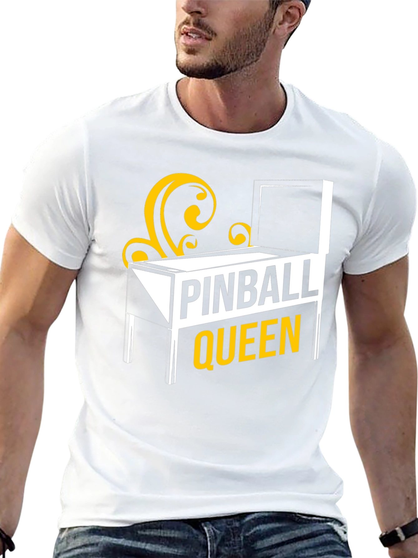Pinball Queen Graphic T-Shirt - Black Cotton Tee