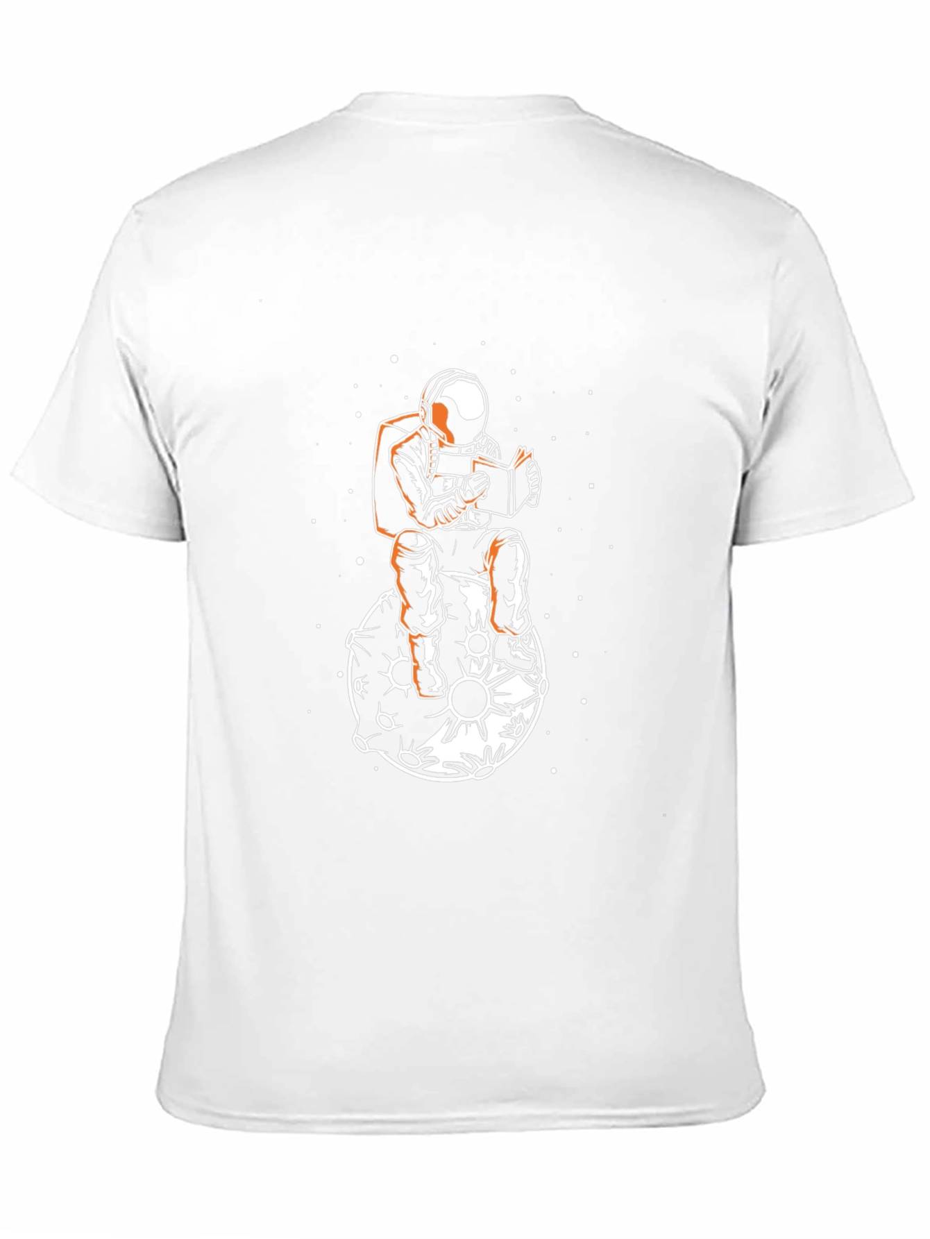 Astronaut Reading on Moon Graphic T-Shirt