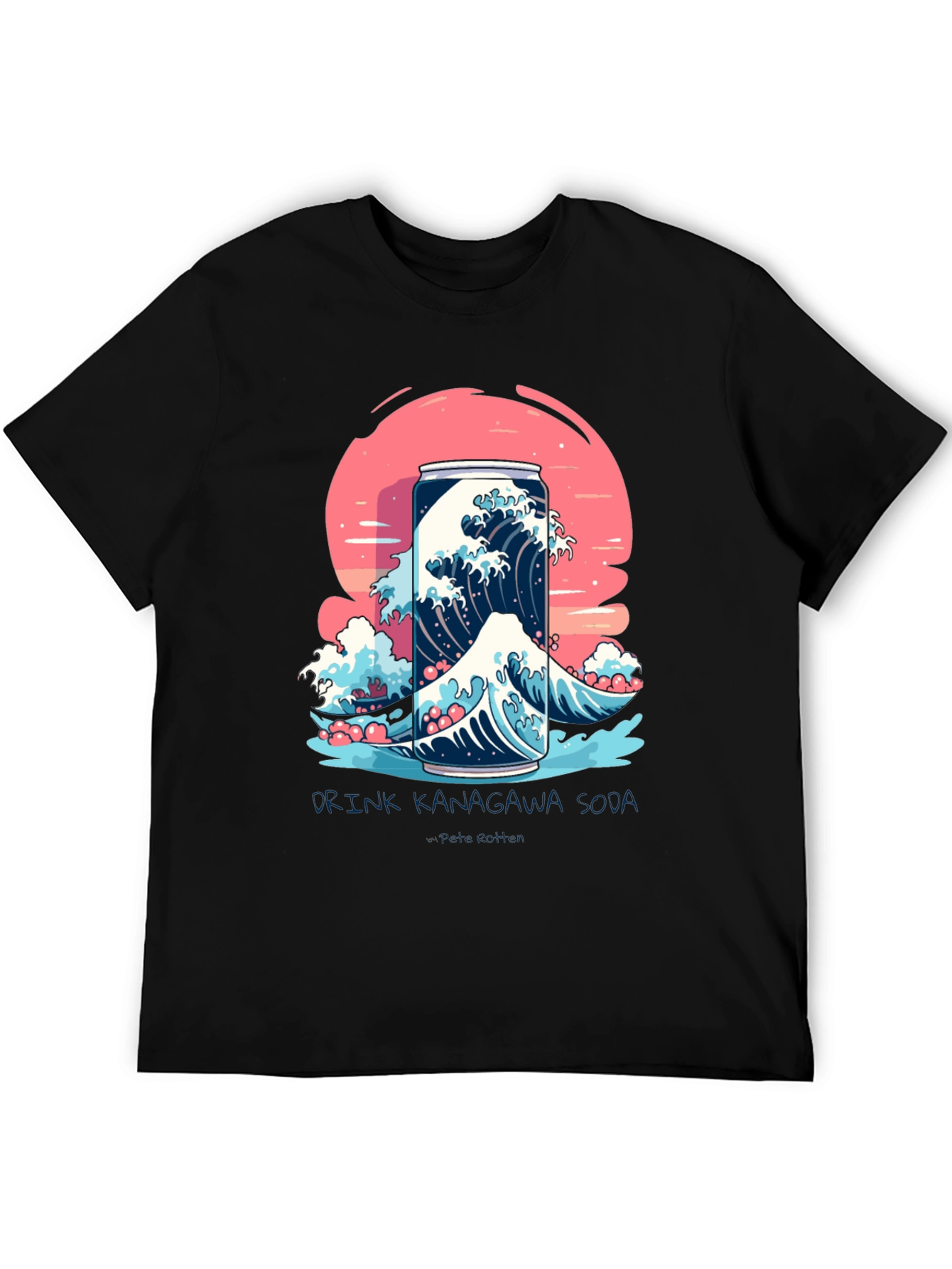 Kanagawa Soda Wave T-Shirt - Unique Graphic Tee
