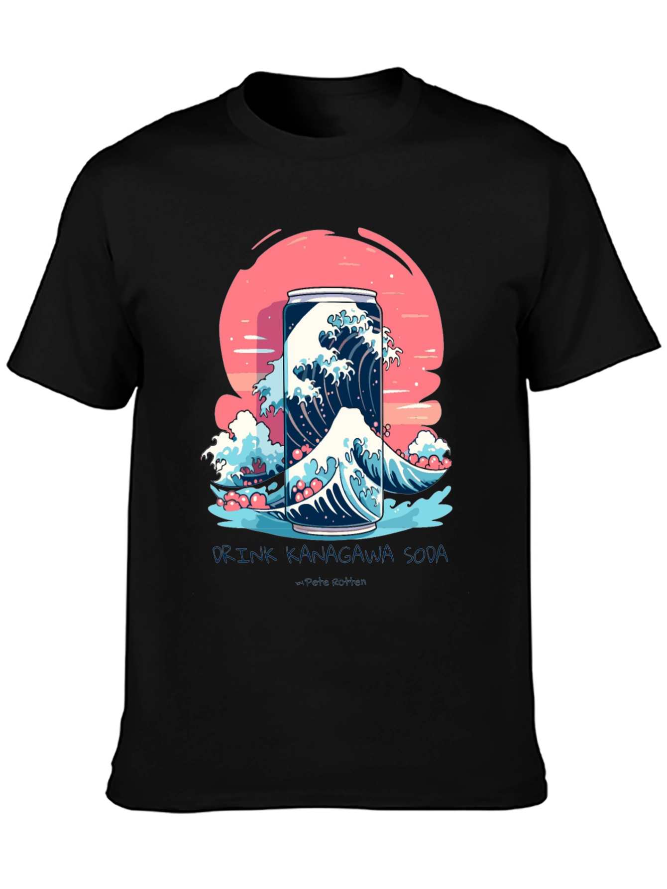 Kanagawa Soda Wave T-Shirt - Unique Graphic Tee