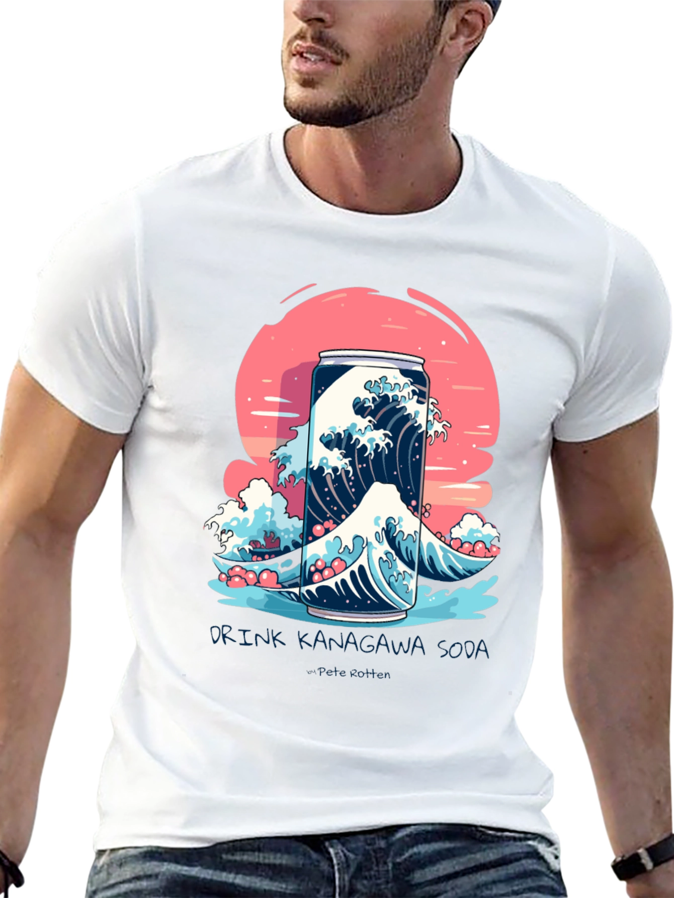 Kanagawa Soda Wave T-Shirt - Unique Graphic Tee