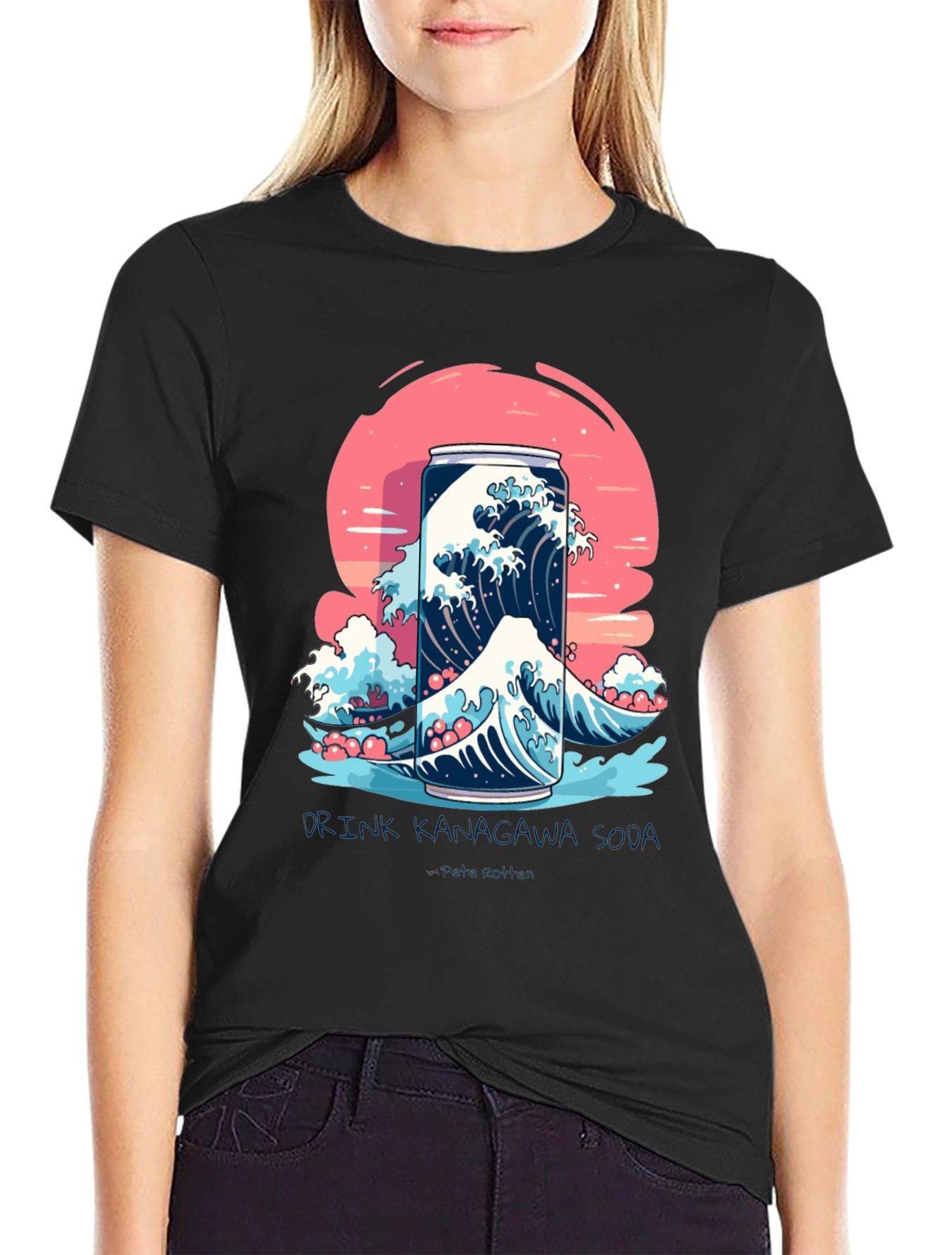 Kanagawa Soda Wave T-Shirt - Unique Graphic Tee