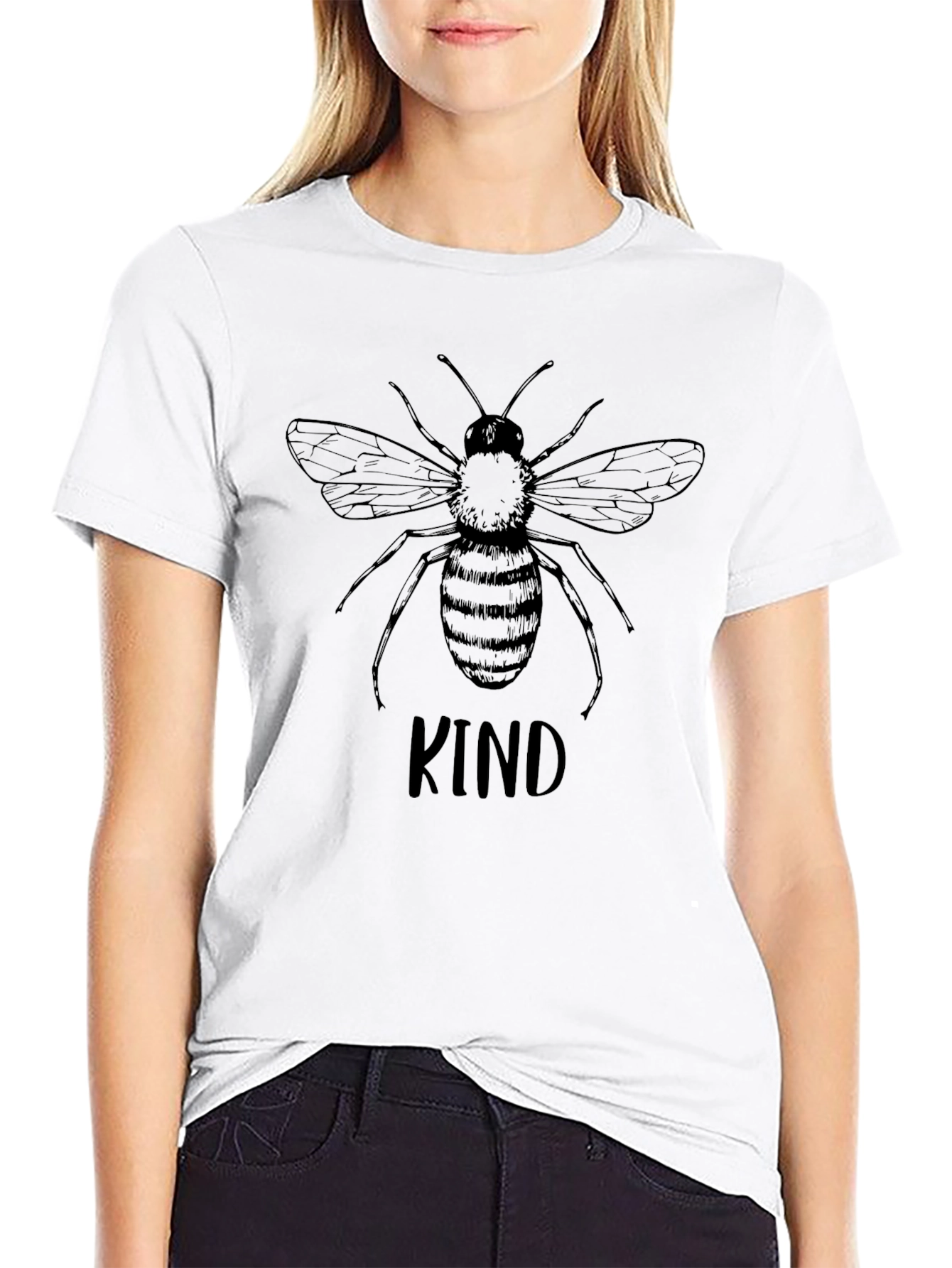 Bee Kind Graphic Tee - Unisex Black T-Shirt