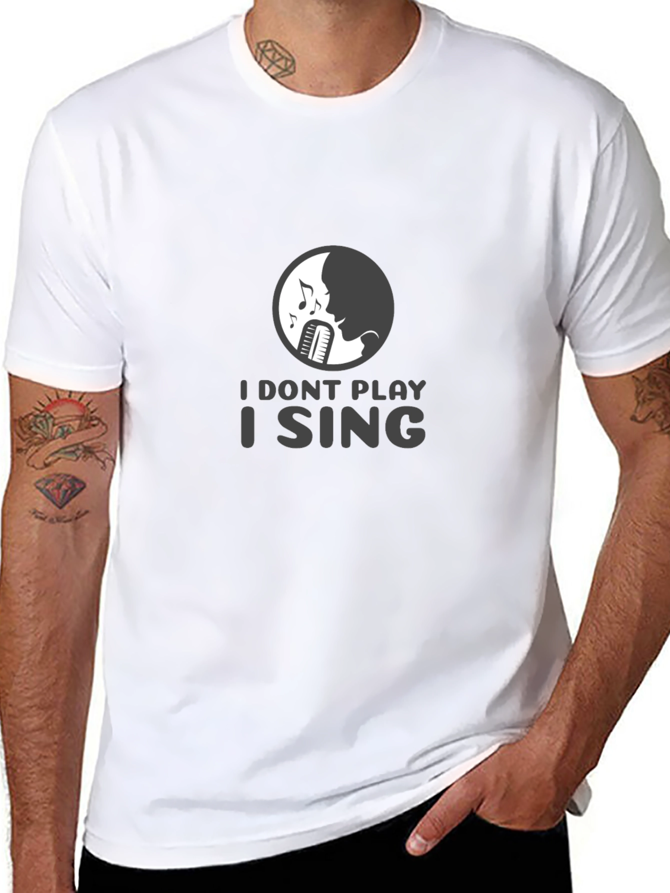 I Sing Graphic Tee - Musicians Black T-Shirt