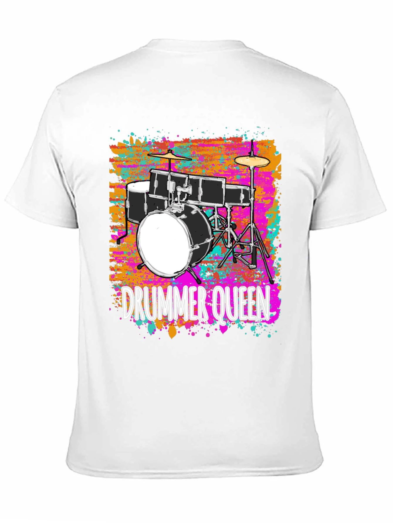 Drummer Queen Graphic Tee - Music Lover T-Shirt
