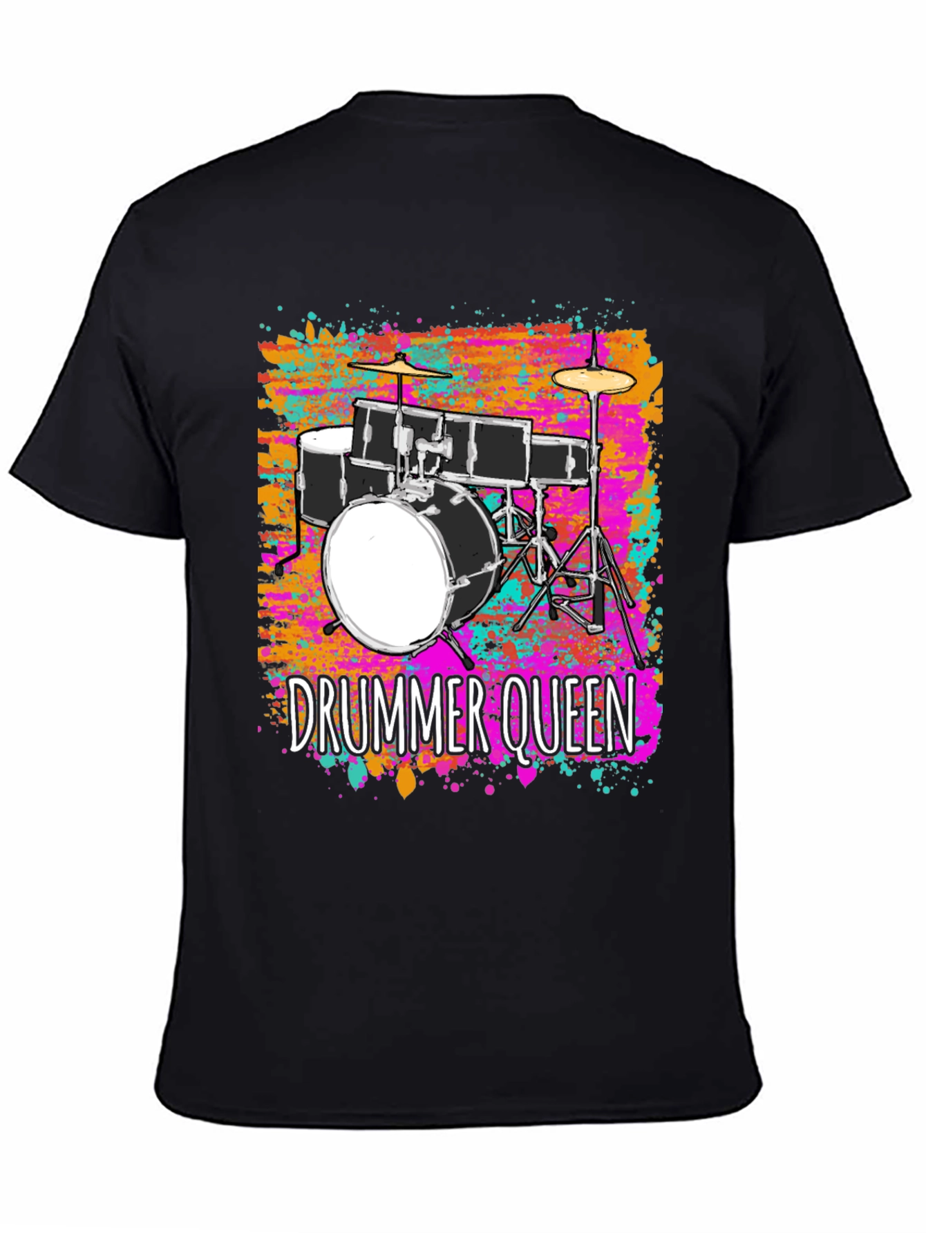 Drummer Queen Graphic Tee - Music Lover T-Shirt