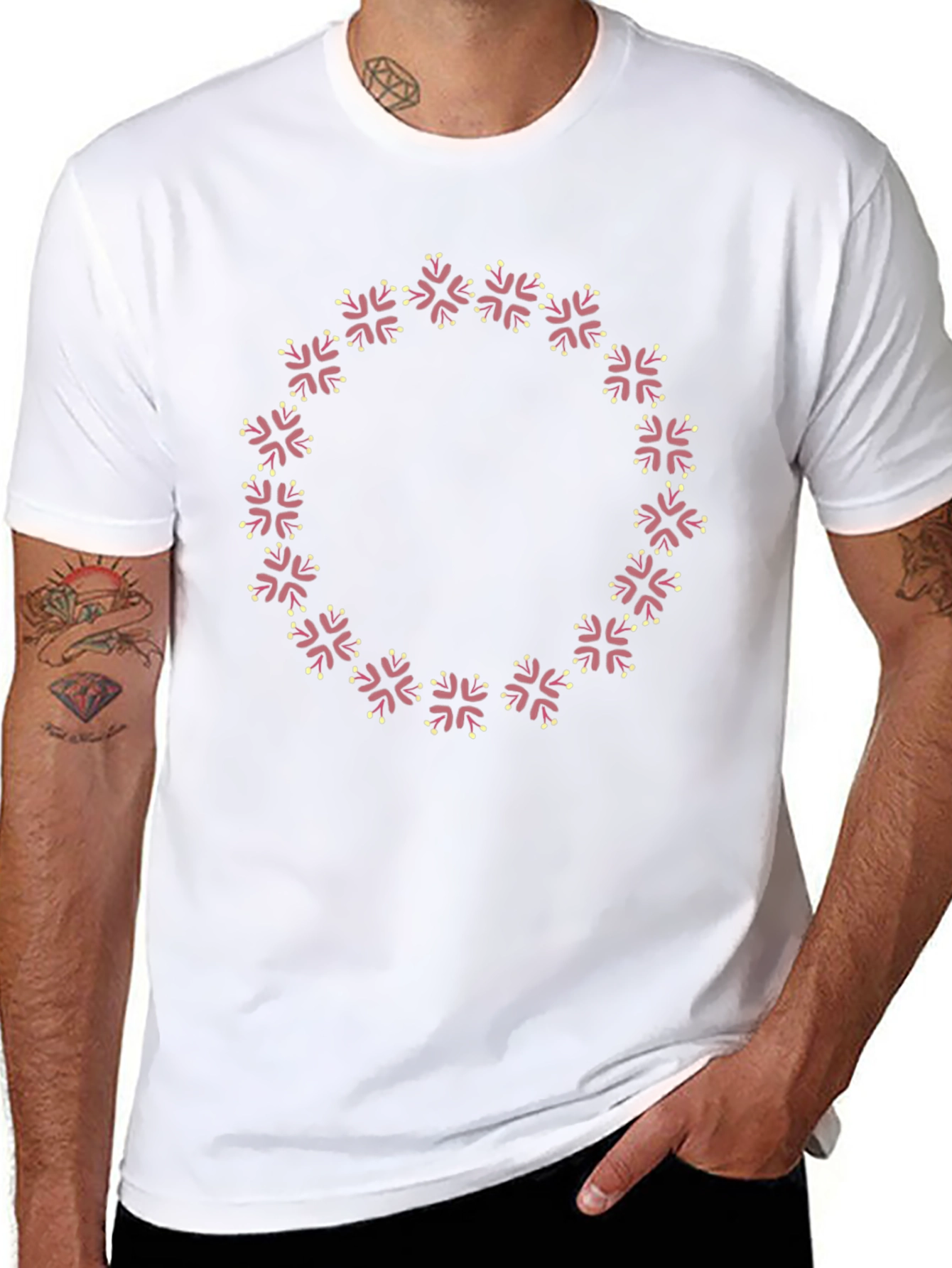 Circular Floral T-Shirt - Stylish Comfort