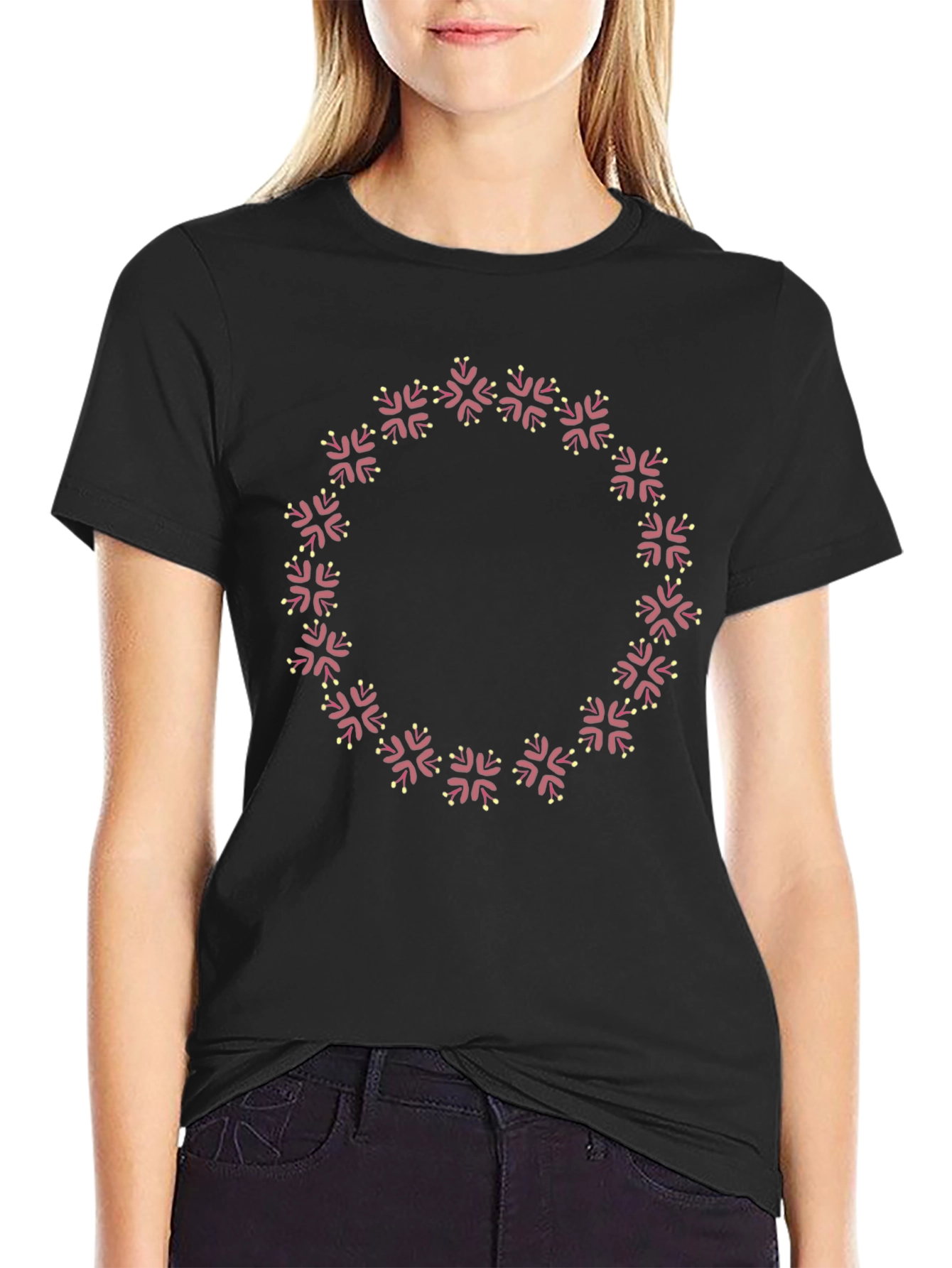 Circular Floral T-Shirt - Stylish Comfort