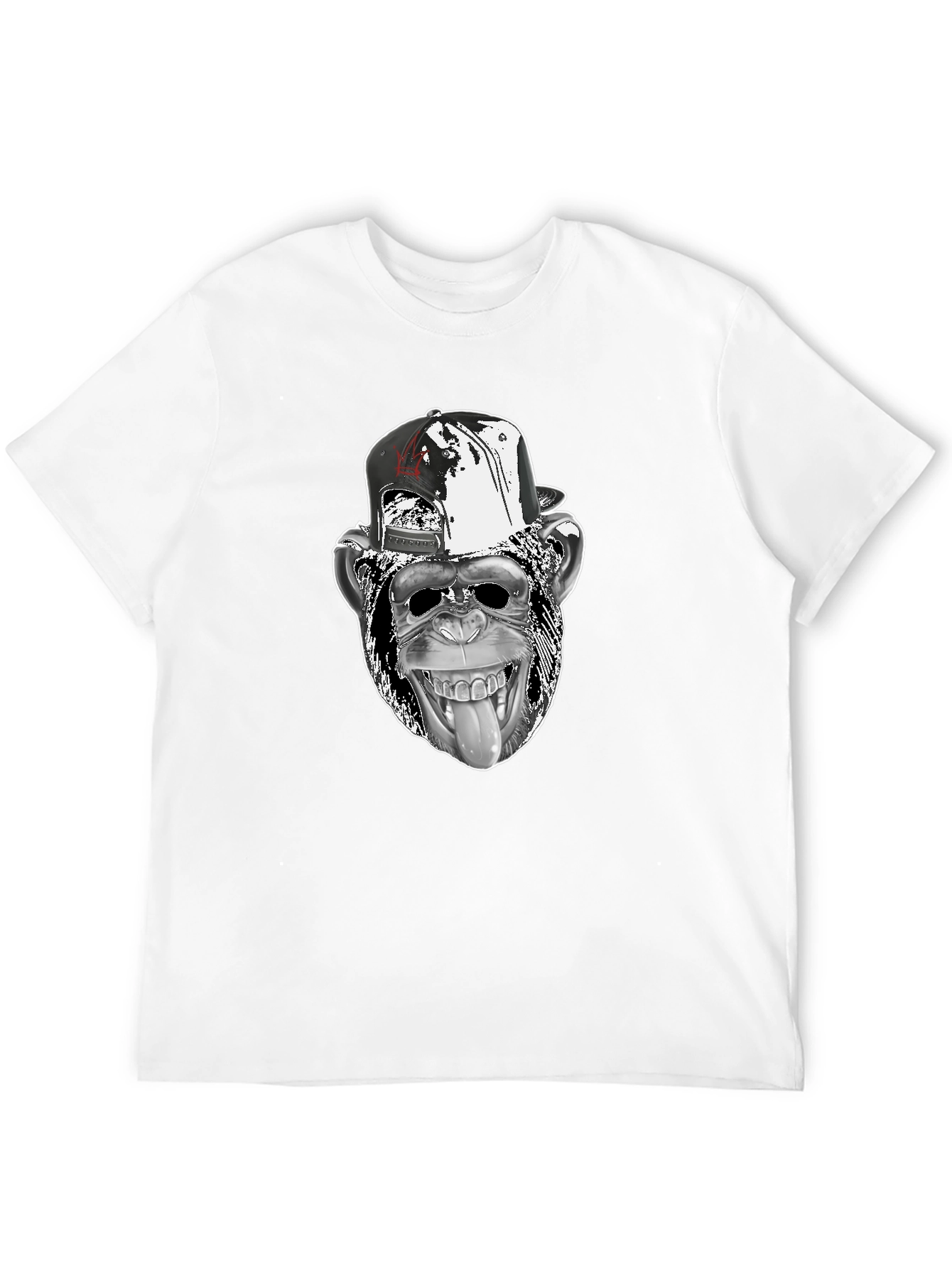 Cool Monkey Graphic Tee - Black Cotton T-Shirt