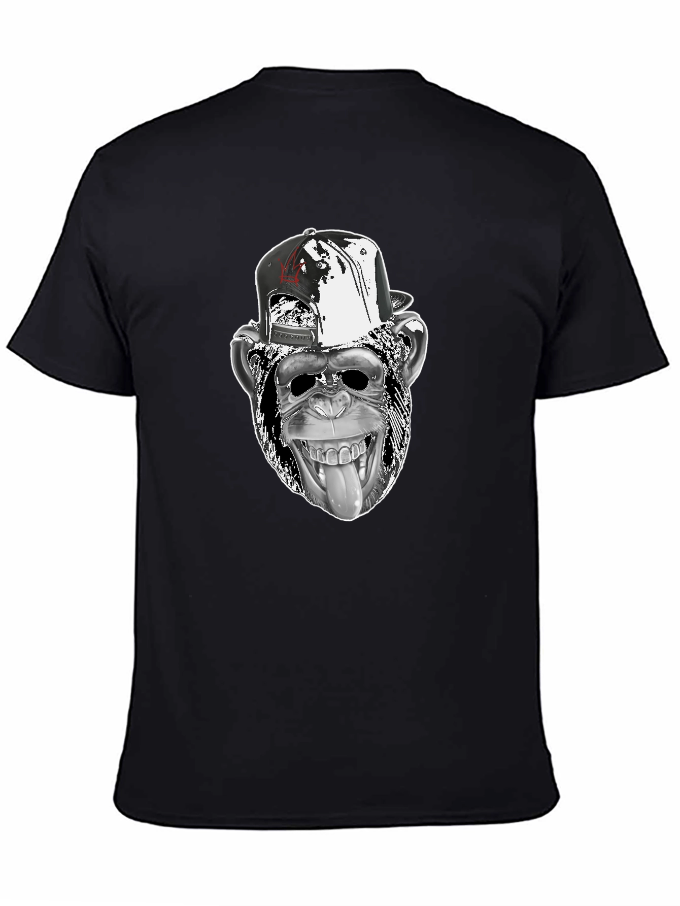 Cool Monkey Graphic Tee - Black Cotton T-Shirt