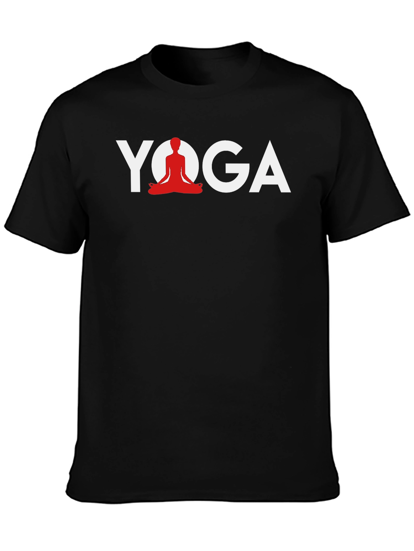 Yoga Graphic Print Black T-Shirt