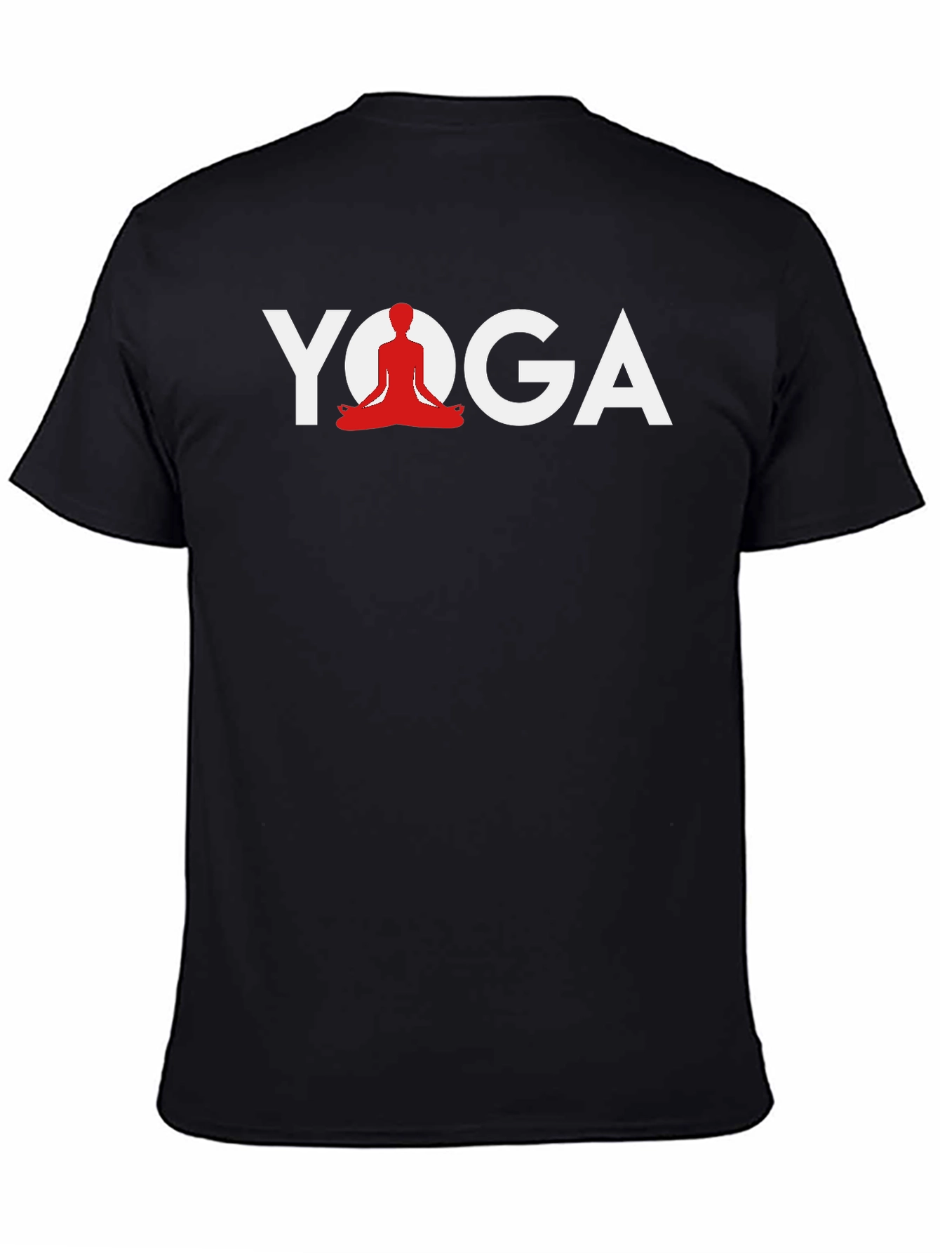 Yoga Graphic Print Black T-Shirt
