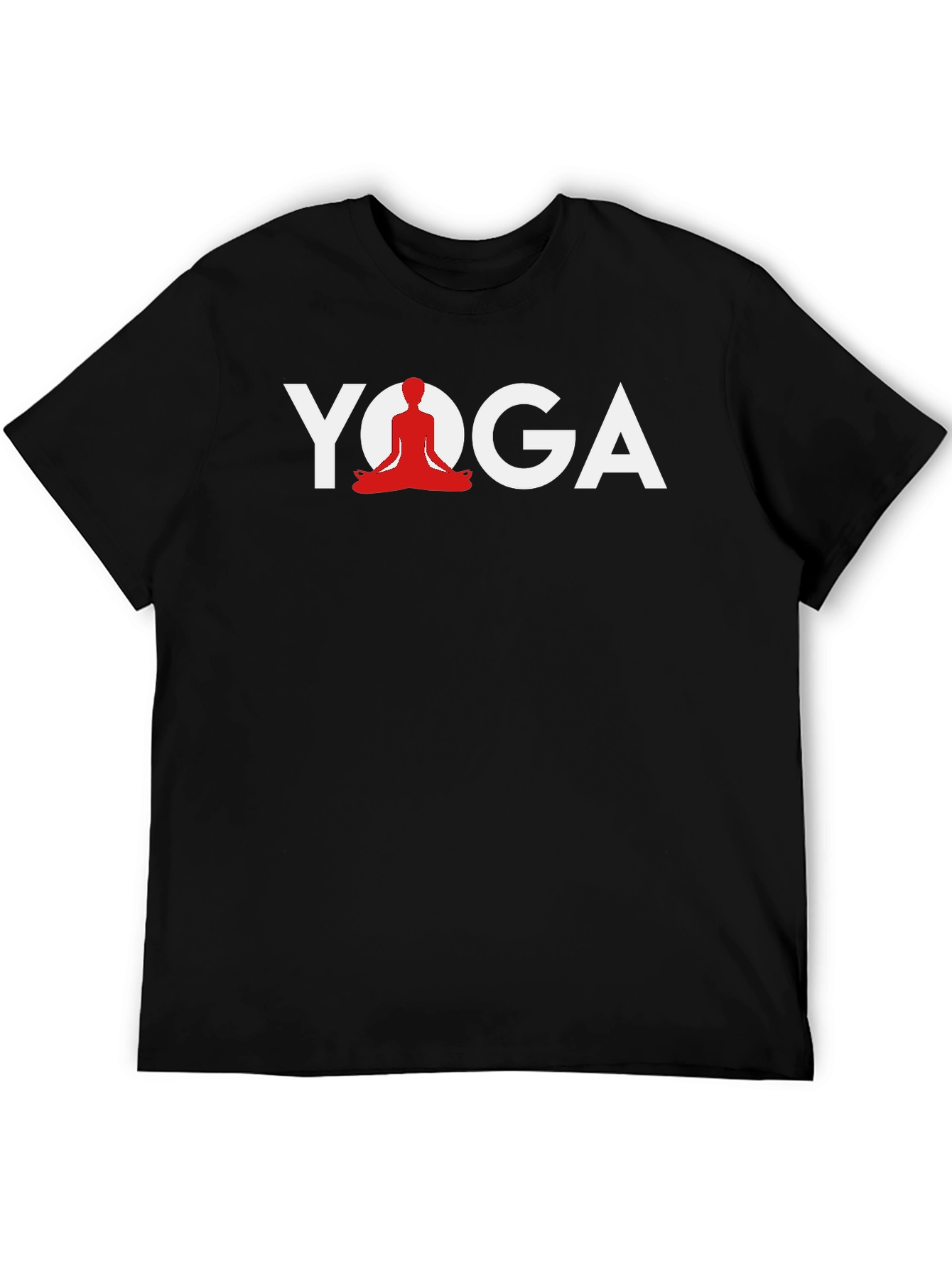 Yoga Graphic Print Black T-Shirt