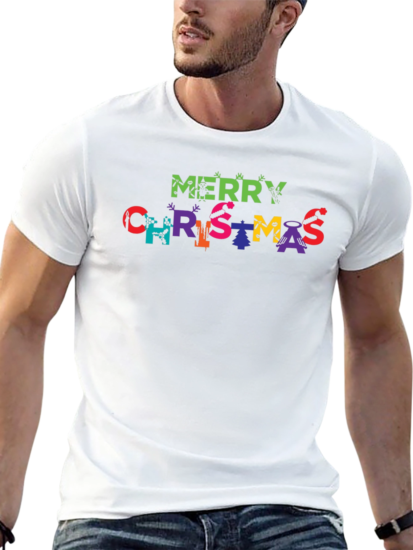 Merry Christmas Graphic Print T-Shirt
