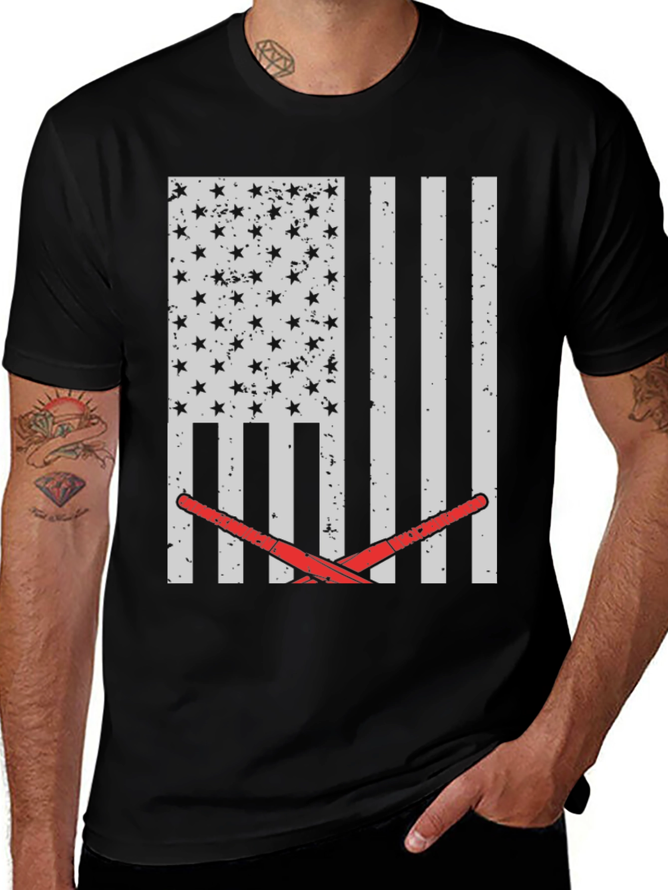 American Flag Lacrosse T-Shirt