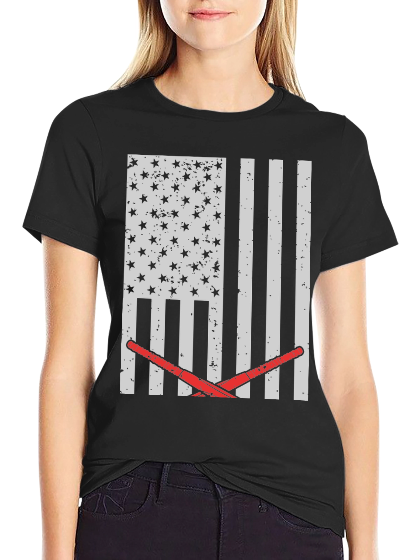 American Flag Lacrosse T-Shirt