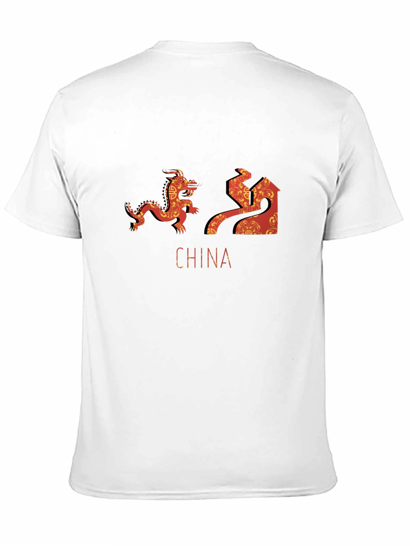 China Dragon & Great Wall Graphic T-Shirt