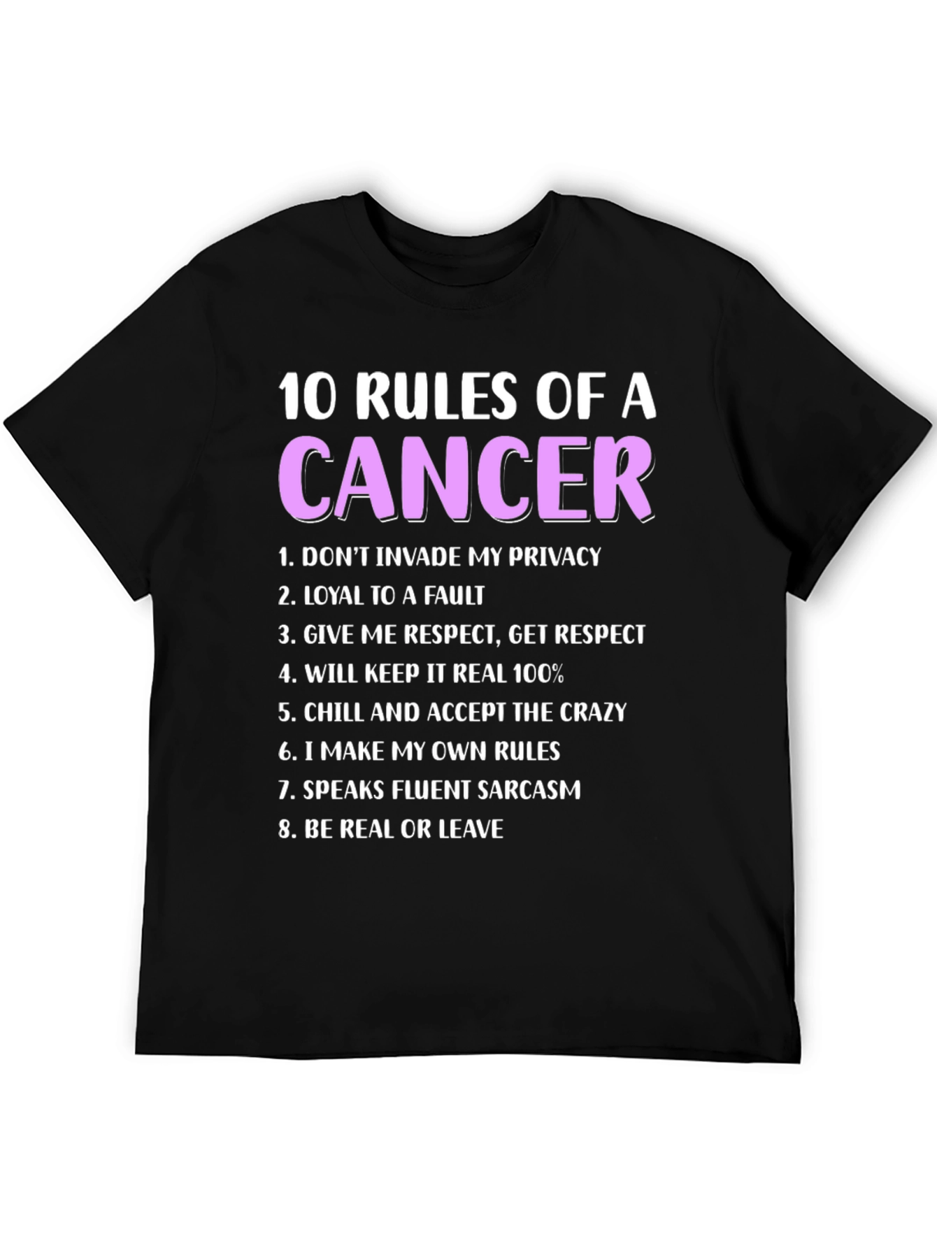 Cancer Zodiac T-Shirt - 10 Rules