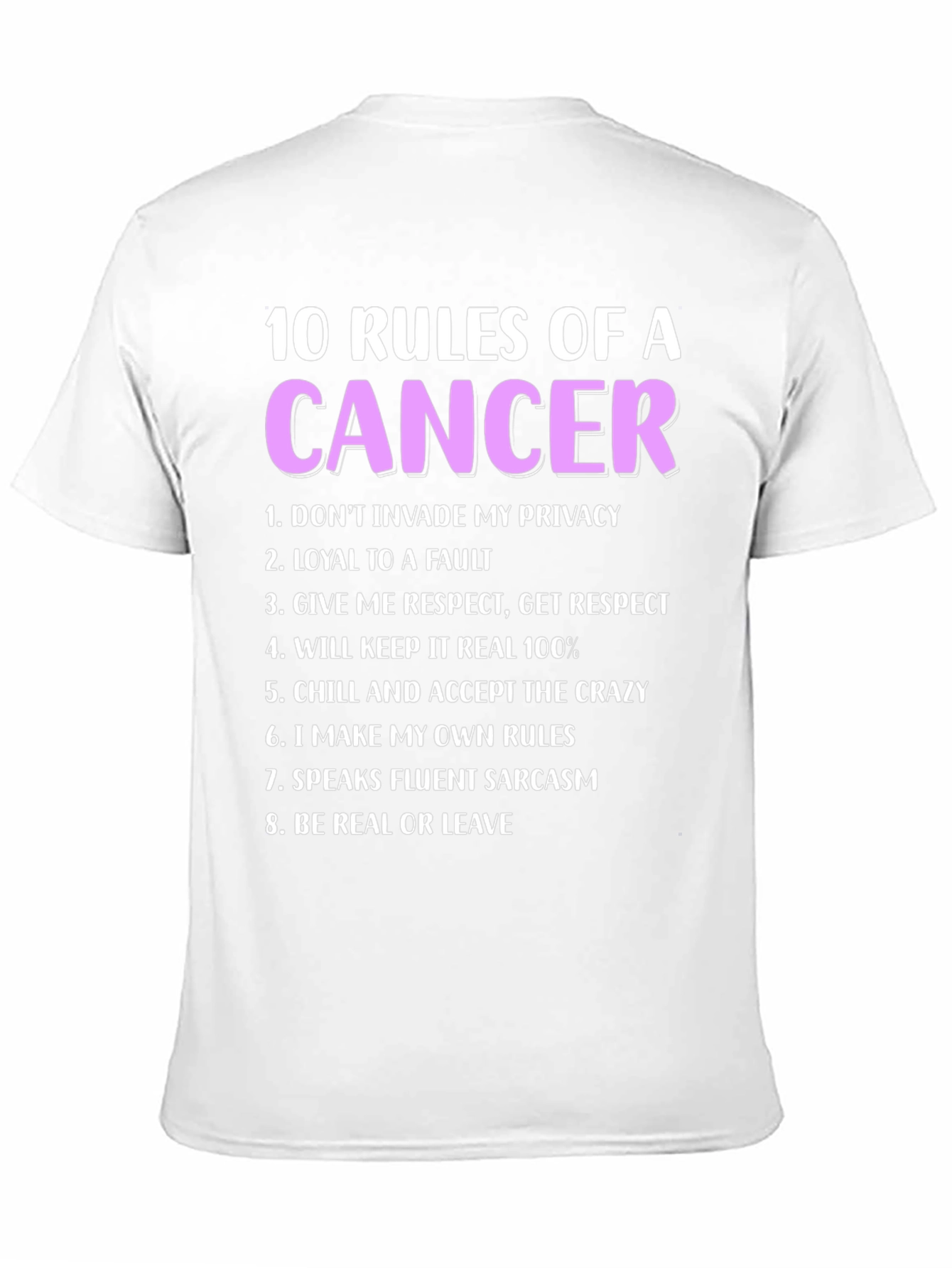 Cancer Zodiac T-Shirt - 10 Rules