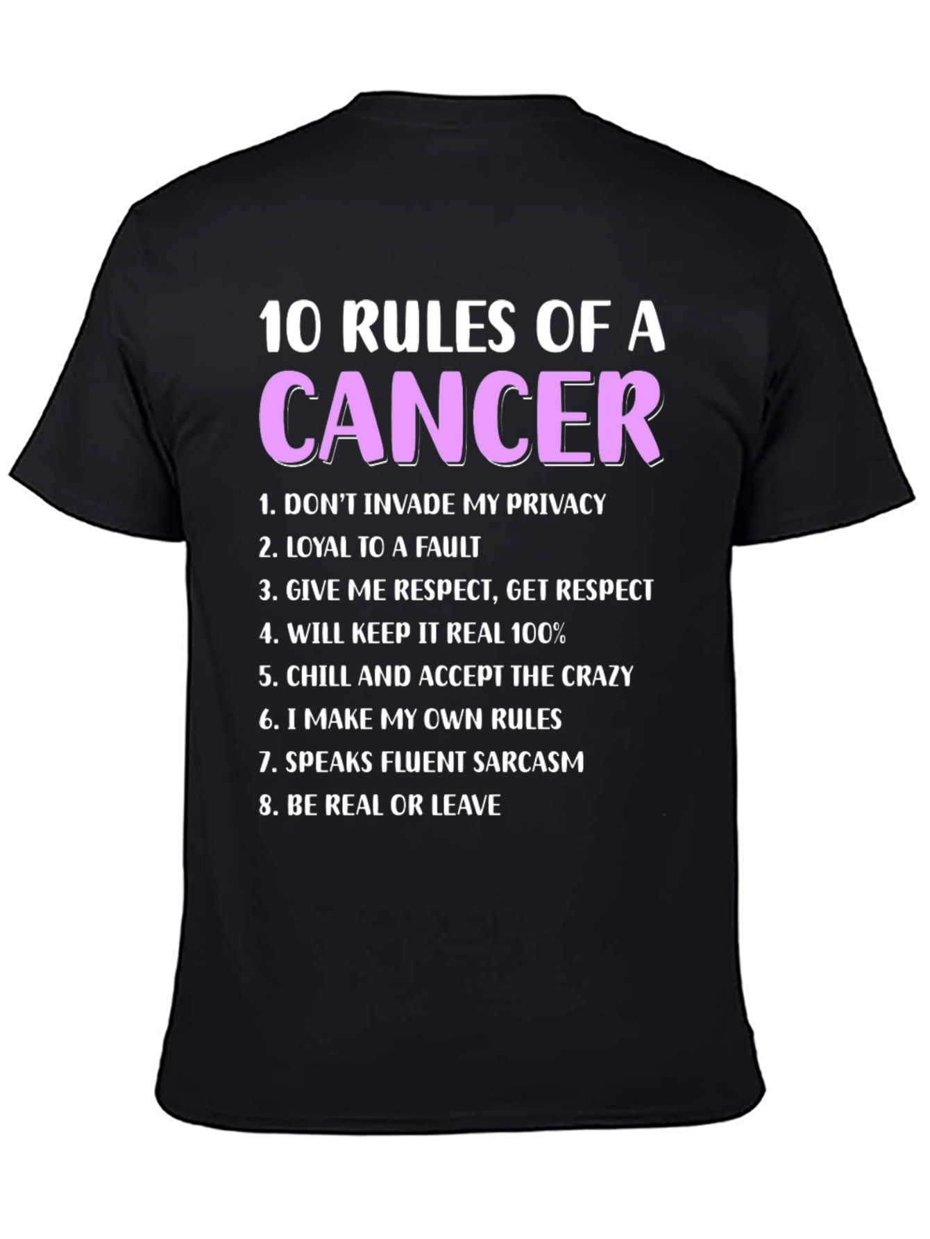 Cancer Zodiac T-Shirt - 10 Rules