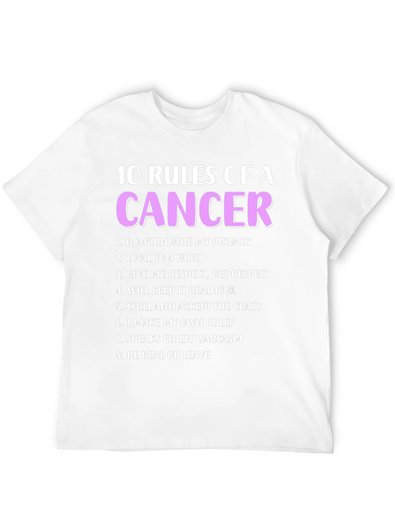 Cancer Zodiac T-Shirt - 10 Rules
