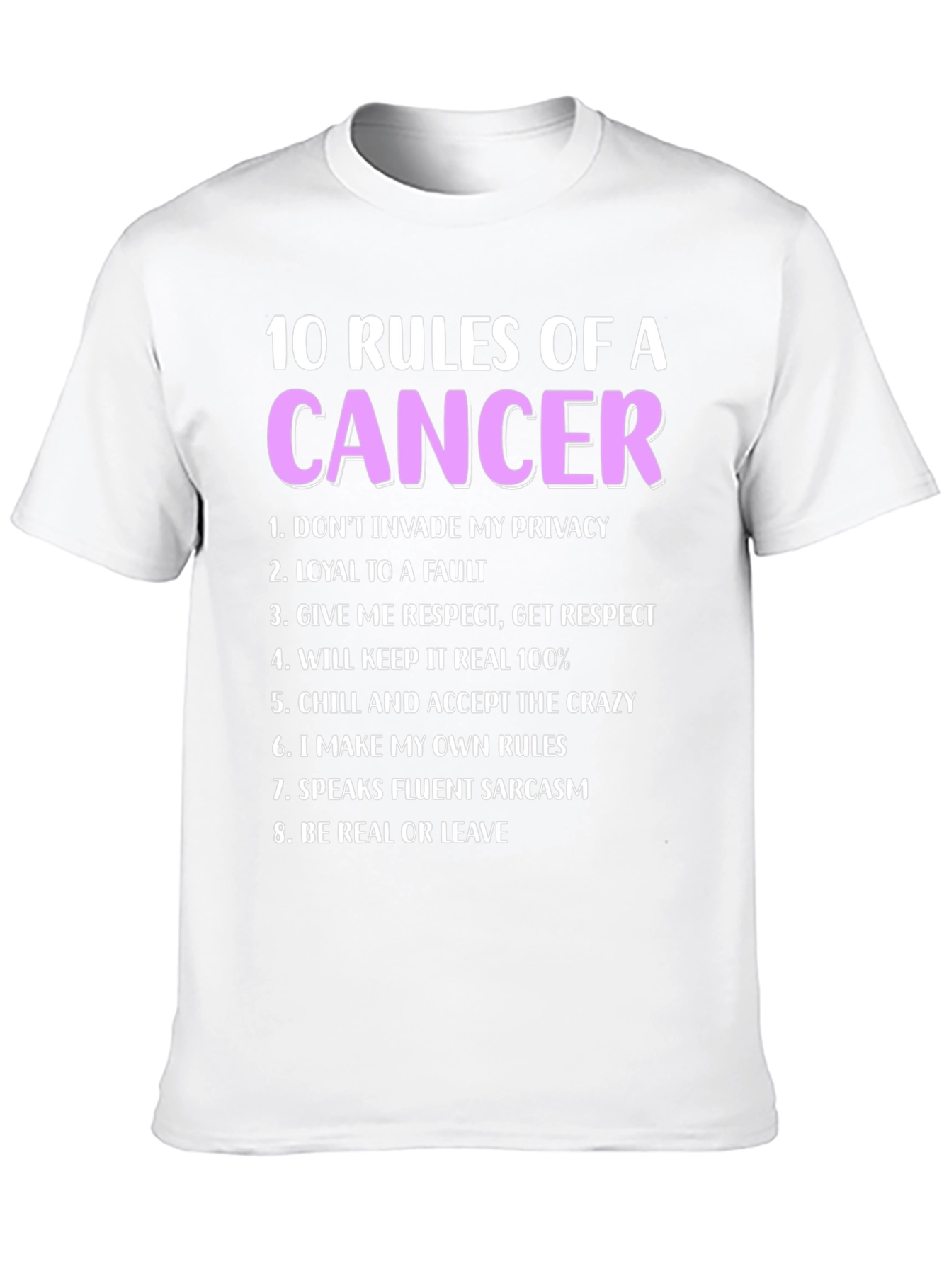 Cancer Zodiac T-Shirt - 10 Rules