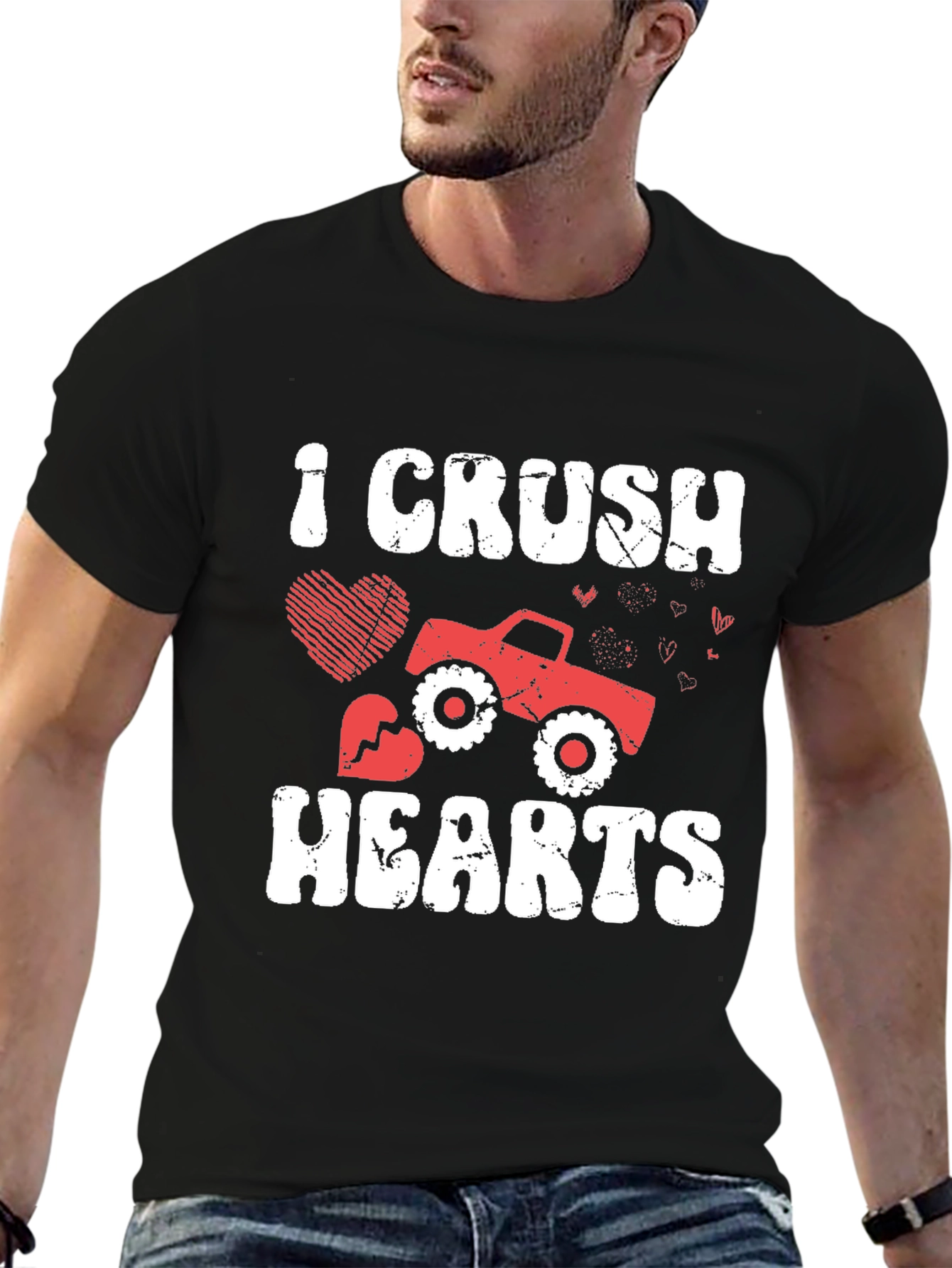 I Crush Hearts Monster Truck Graphic Tee