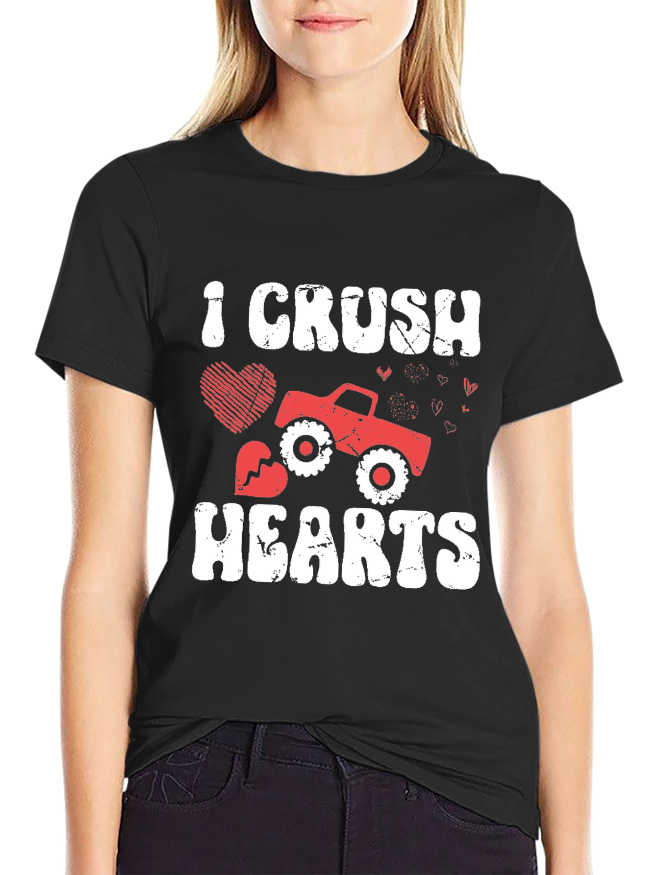 I Crush Hearts Monster Truck Graphic Tee