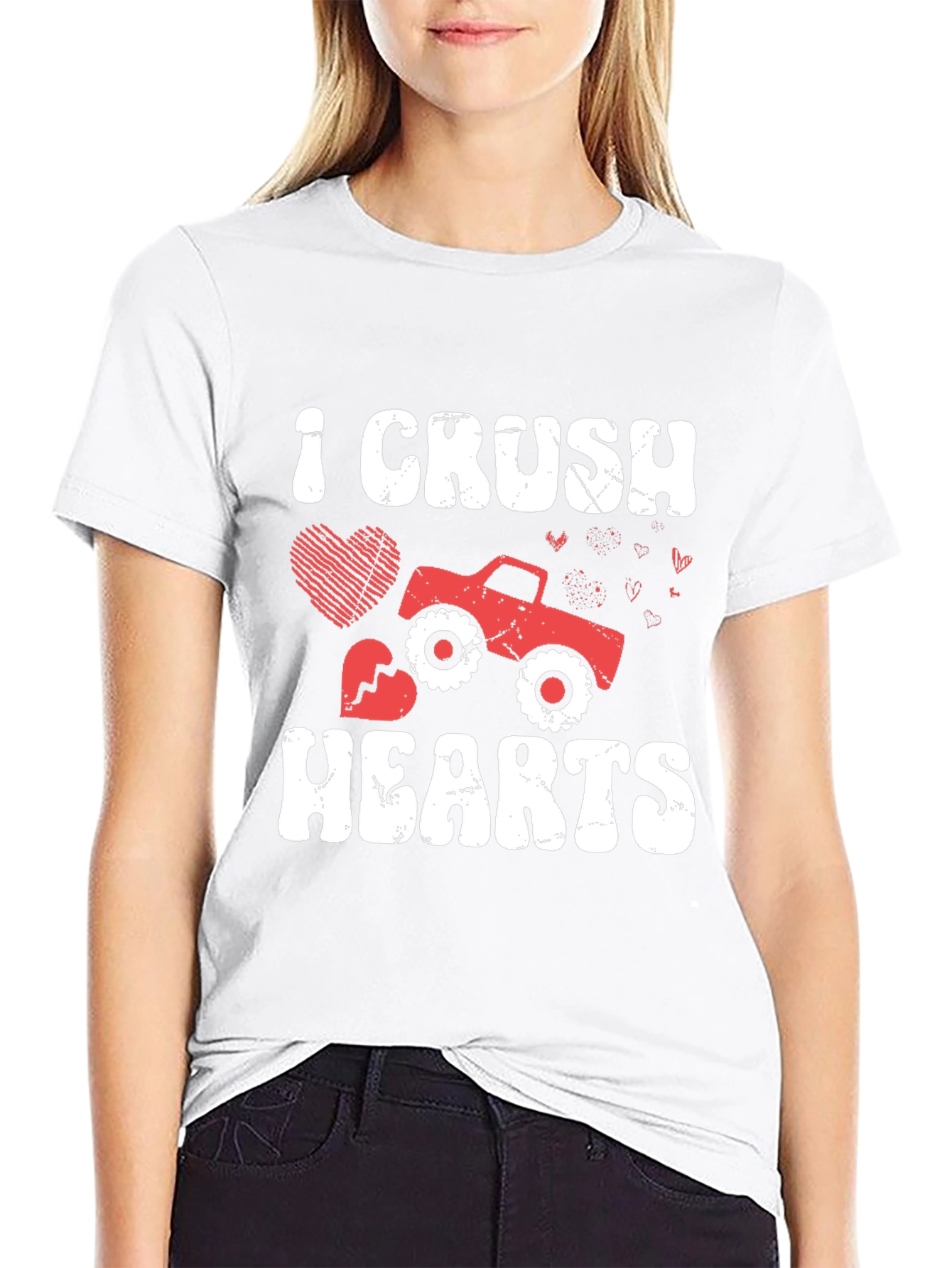 I Crush Hearts Monster Truck Graphic Tee